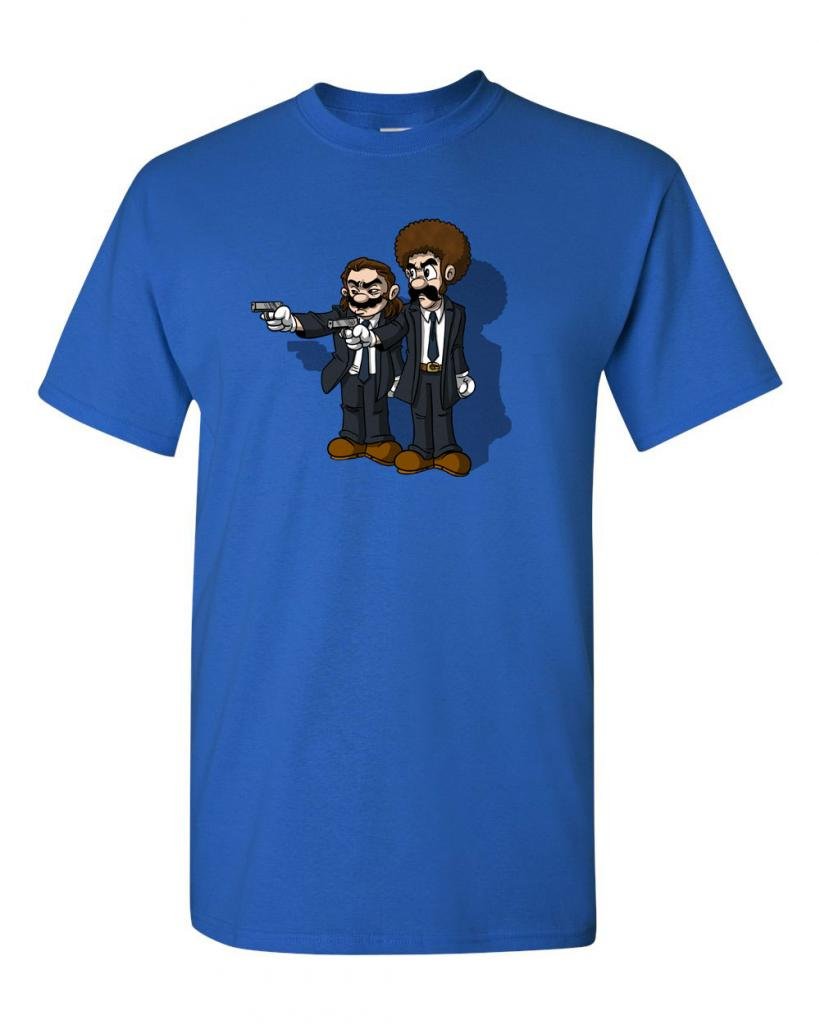 Funny Pulp Plumber Gun Men Novelty T-Shirt for Adults | Cool Graphic Tee for Casual Wear, Cosplay & Gifts