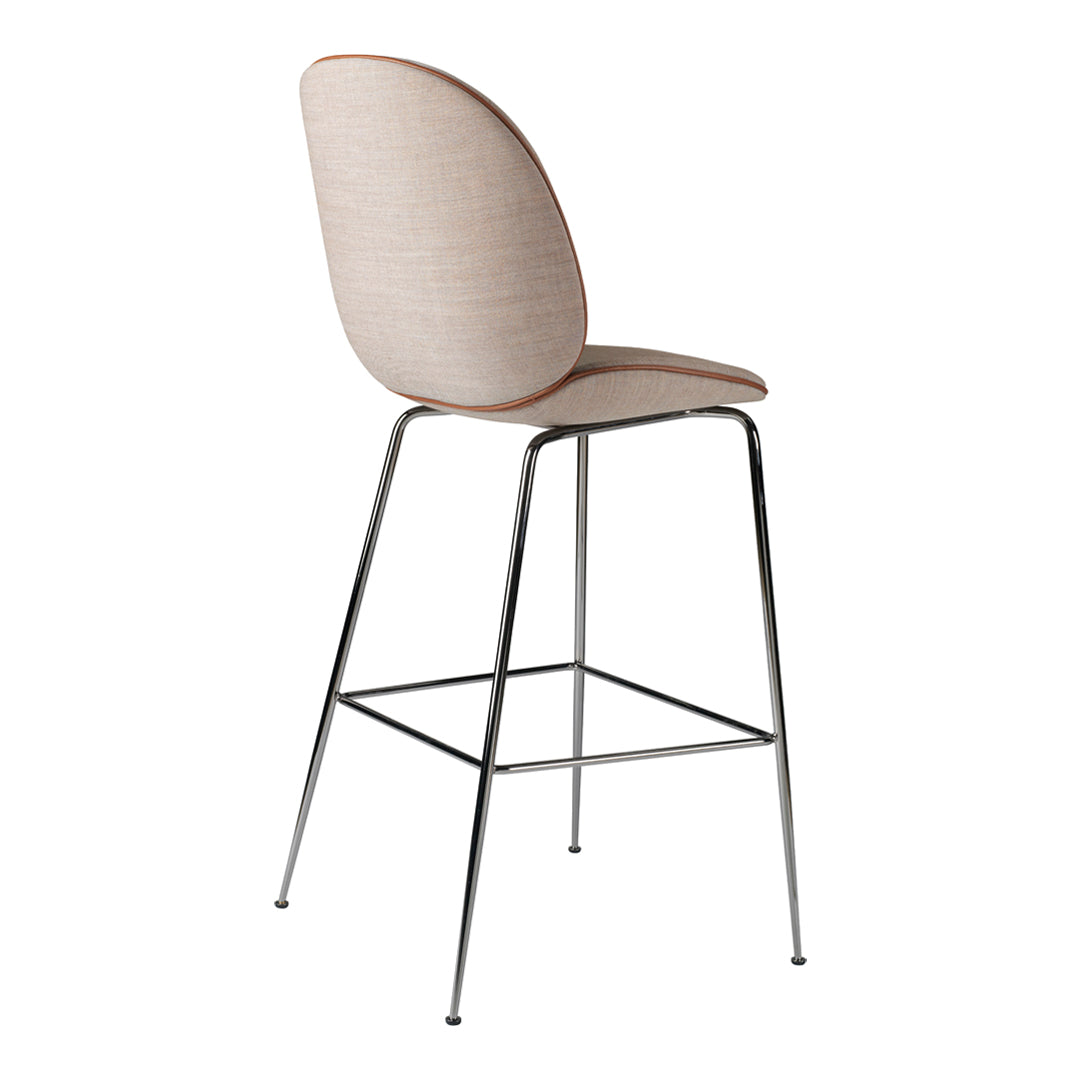 Stylish Beetle Bar Chair - Fully Upholstered Counter Height Stool for Kitchen Island, Breakfast Nook & Home Bar - Comfortable Modern Seating Solution