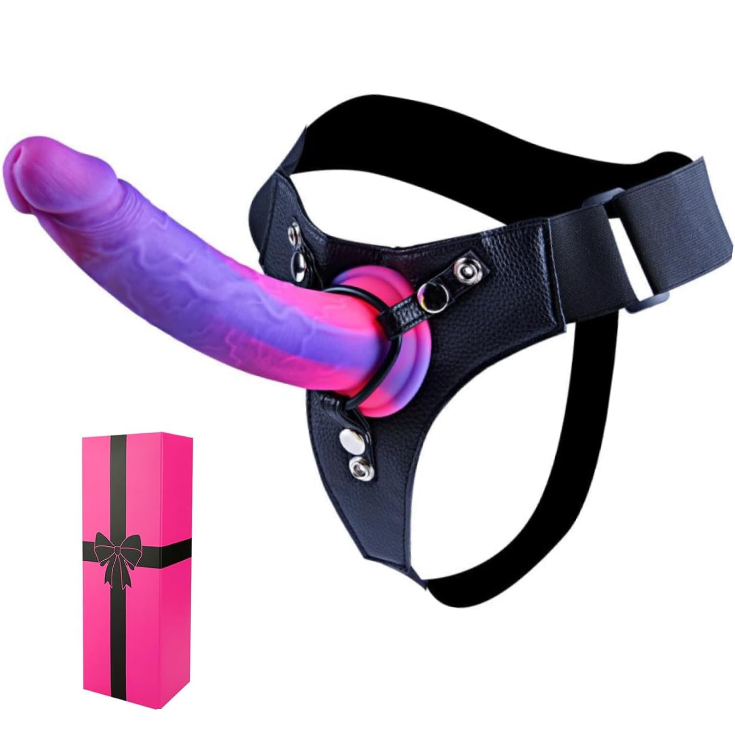 Beginner Strap-On Dildo Kit – 7 Inch Realistic Silicone Anal Toy with Adjustable Harness & Suction Cup | Soft Wearable Strap-On for Women, Couples & Lesbian Play | Perfect for Roleplay, Bondage & BDSM Scenes