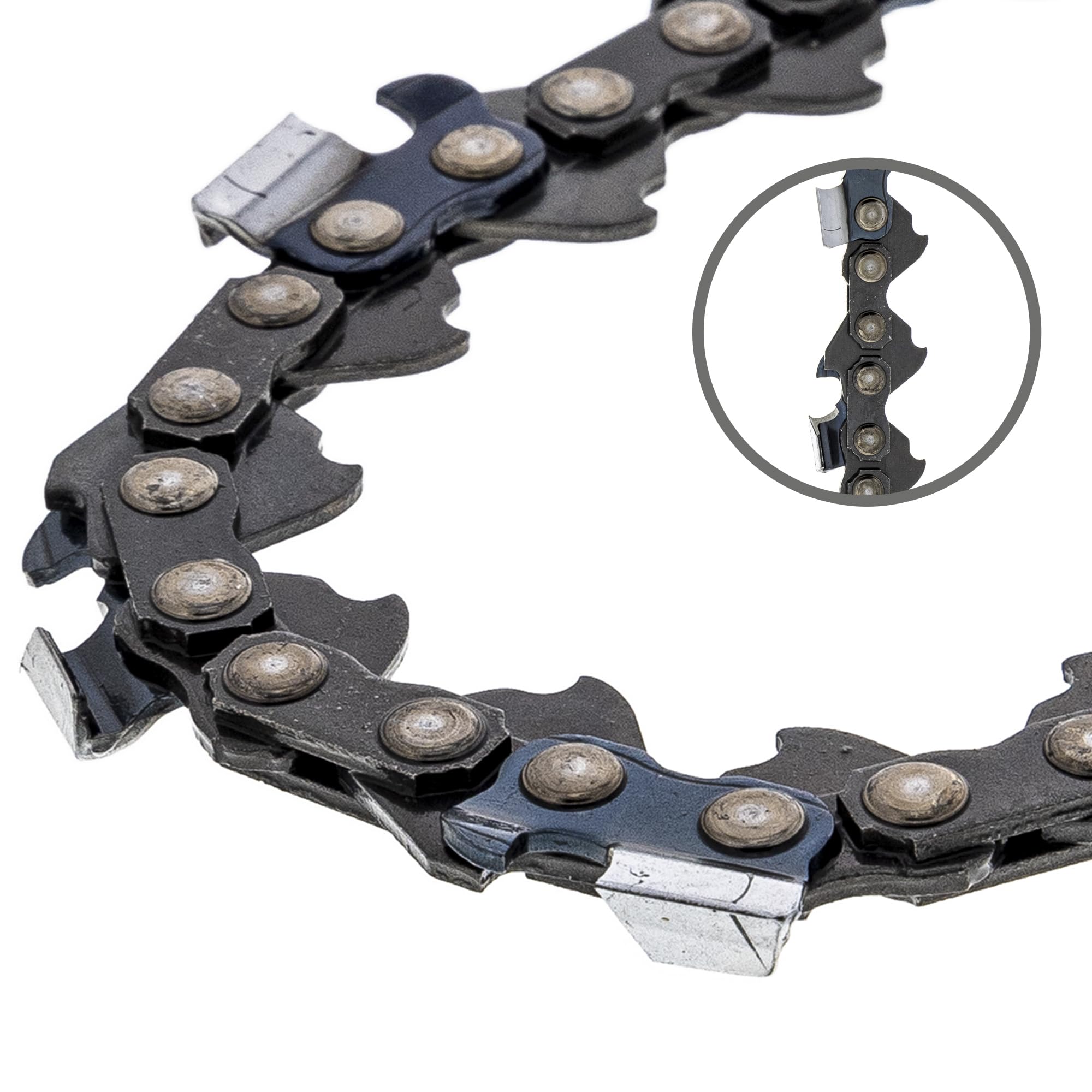 8TEN Micro Chisel Chainsaw Chain 16 Inch .050 Gauge .325 Pitch 66DL - Compatible with Husqvarna 435 440 445 450 Rancher & Echo Chainsaws (10 Pack) - Ideal for Tree Cutting, Firewood Processing, and Landscaping