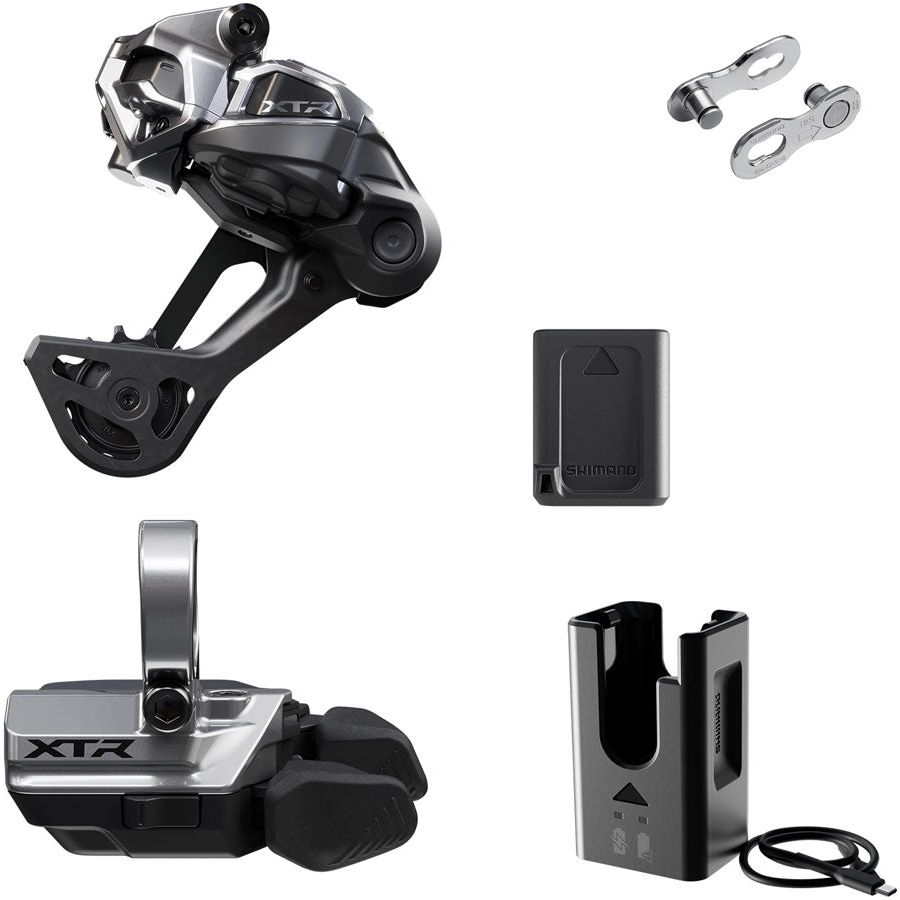 Shimano XTR M9250 Di2 Wireless Upgrade Kit - Includes Rear Derailleur, Shifter, Battery & Charger | MTB & Road Bike Electronic Shifting System | Perfect for Professional Cyclists & Bike Enthusiasts