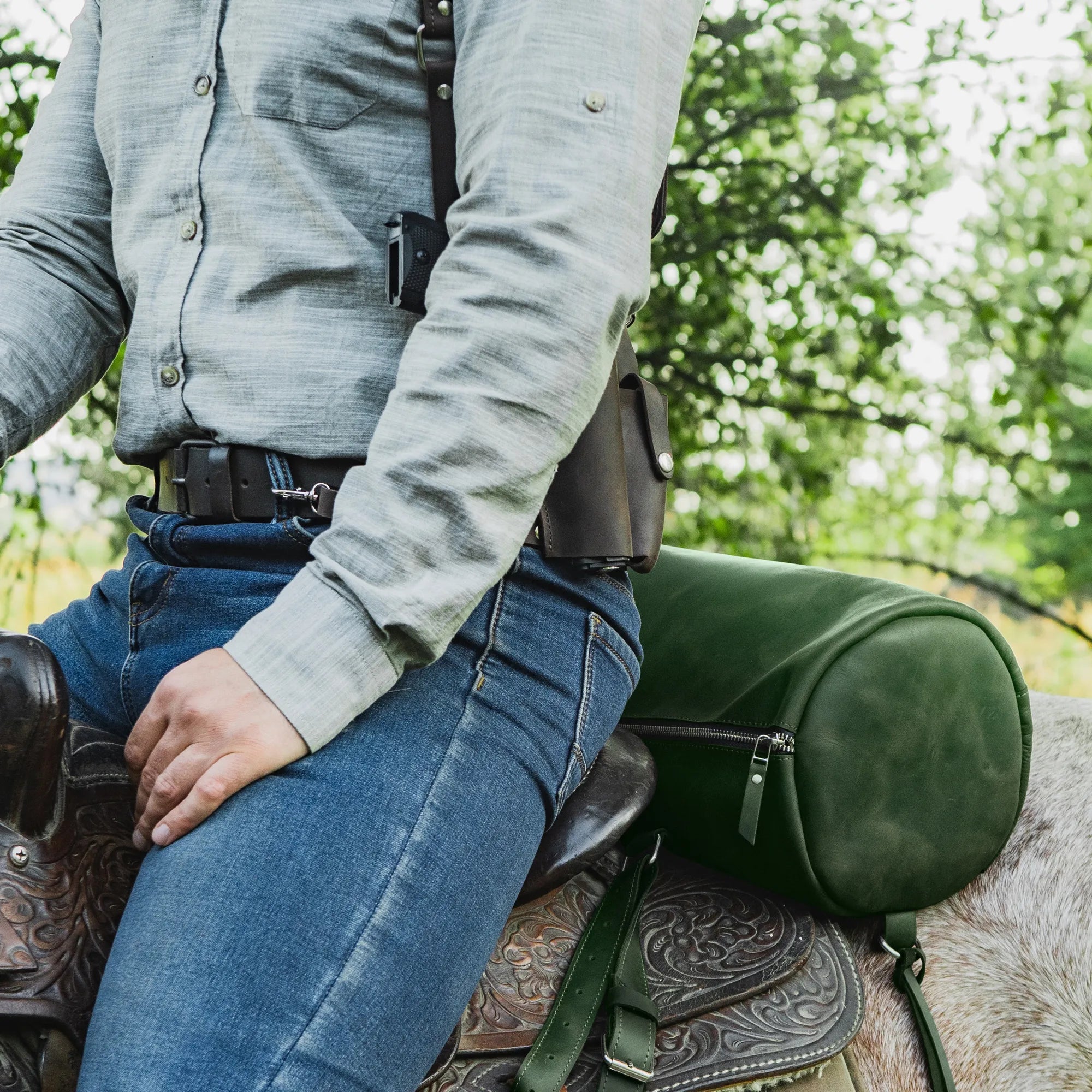Premium Leather Saddle Bag for Biking & Motorcycle - Durable Waterproof Bike Saddle Bag with Adjustable Straps - Perfect for Cycling Commute, Road Trips & Outdoor Adventures