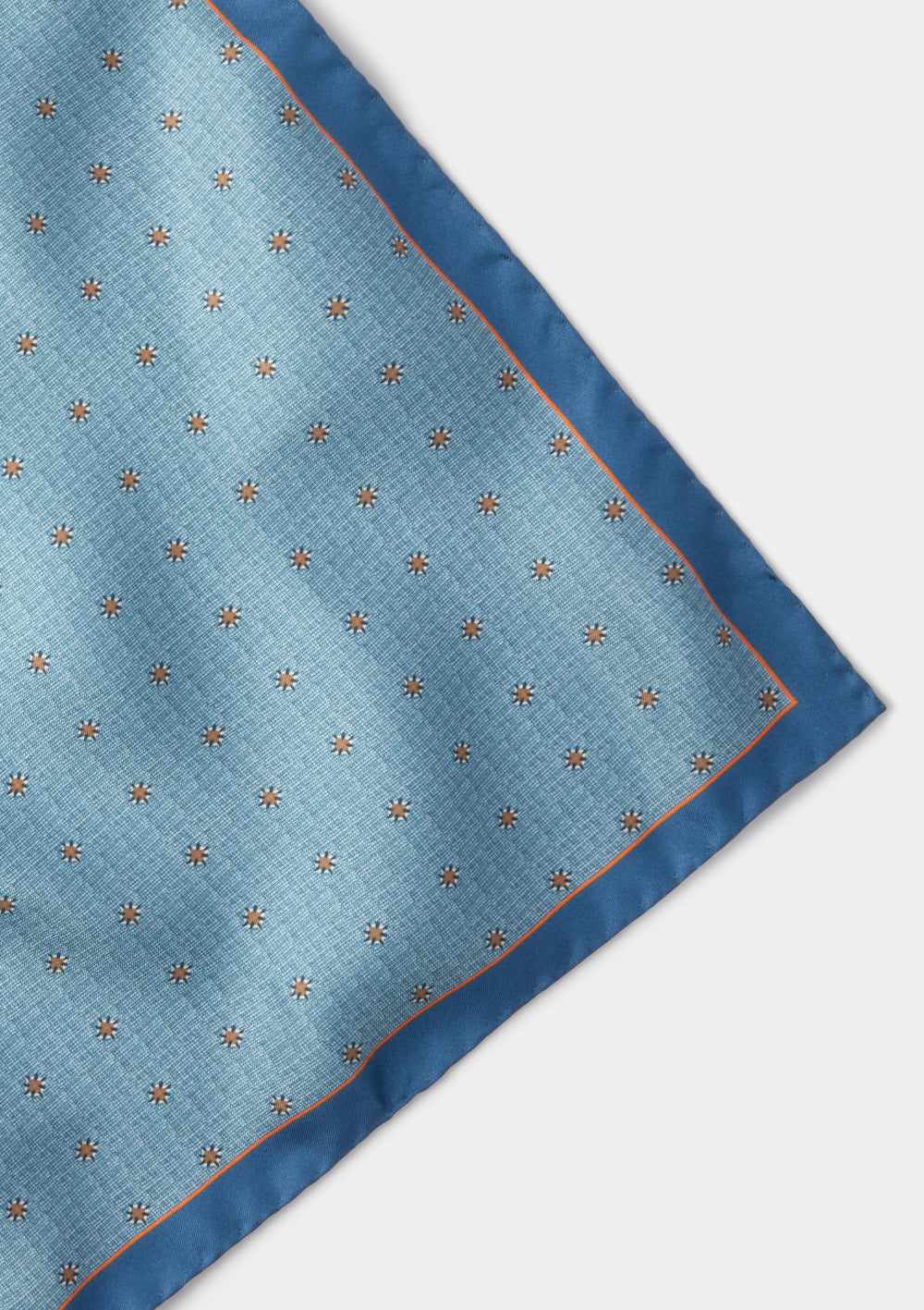 Elegant Pale Blue Daisy Silk Pocket Square for Men - Perfect for Weddings, Business & Formal Events