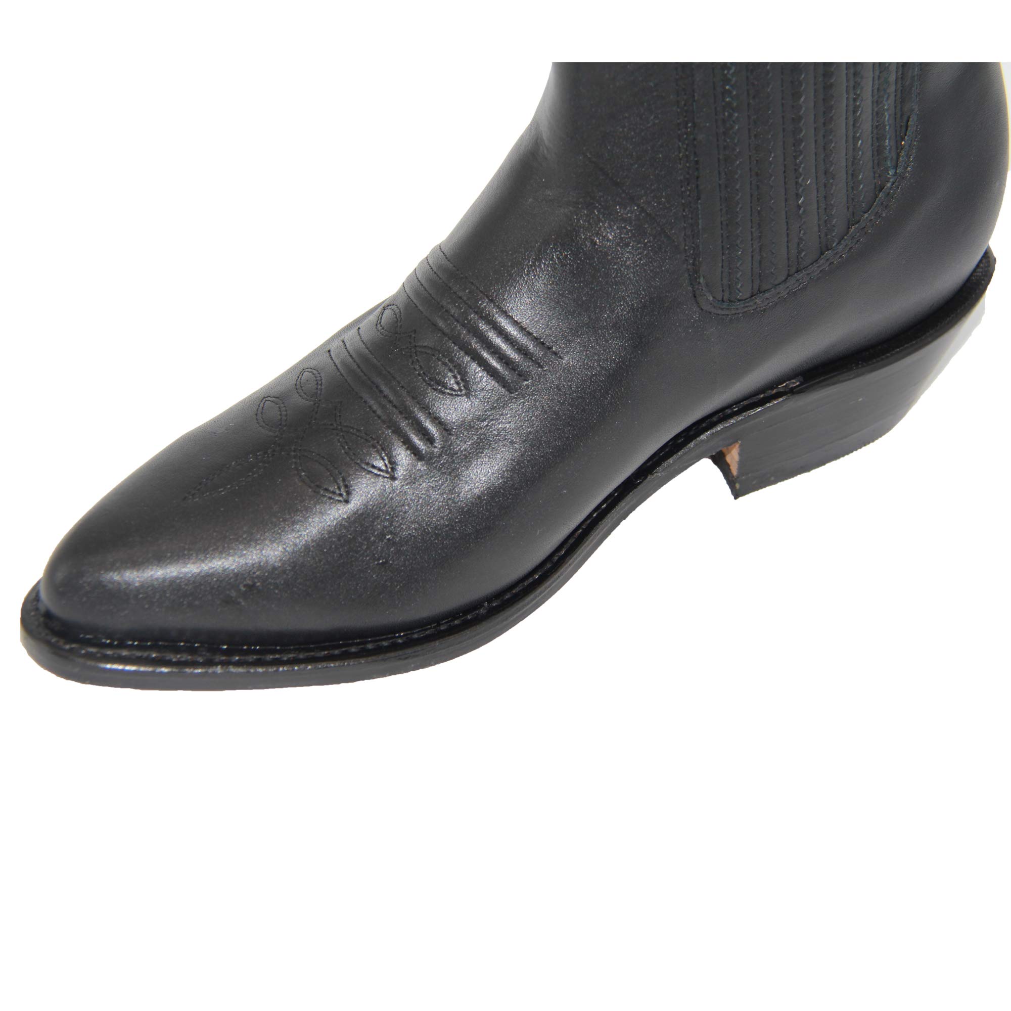 **Men's Genuine Leather Western Cowboy Boots - Short Ankle Charro Botin for Rodeo, Country Dance & Casual Wear**