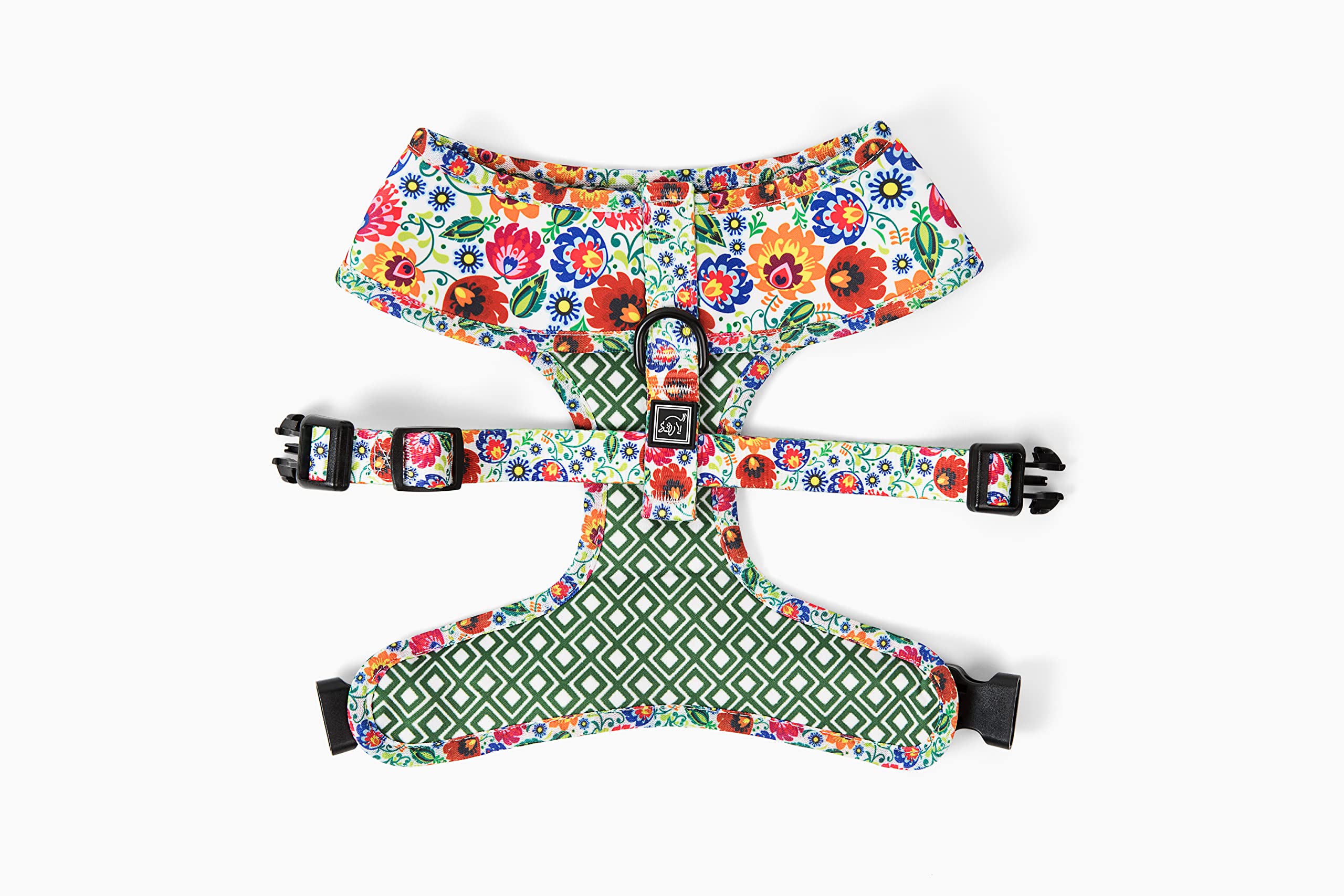 Lucky Love Dog Soft Reversible Harness Vest - Floral Pet Harness for Small Female Dogs | Stylish Dog Accessory | Perfect for Daily Walks, Outdoor Adventures & Fashion Outings (Ladybird, Small)