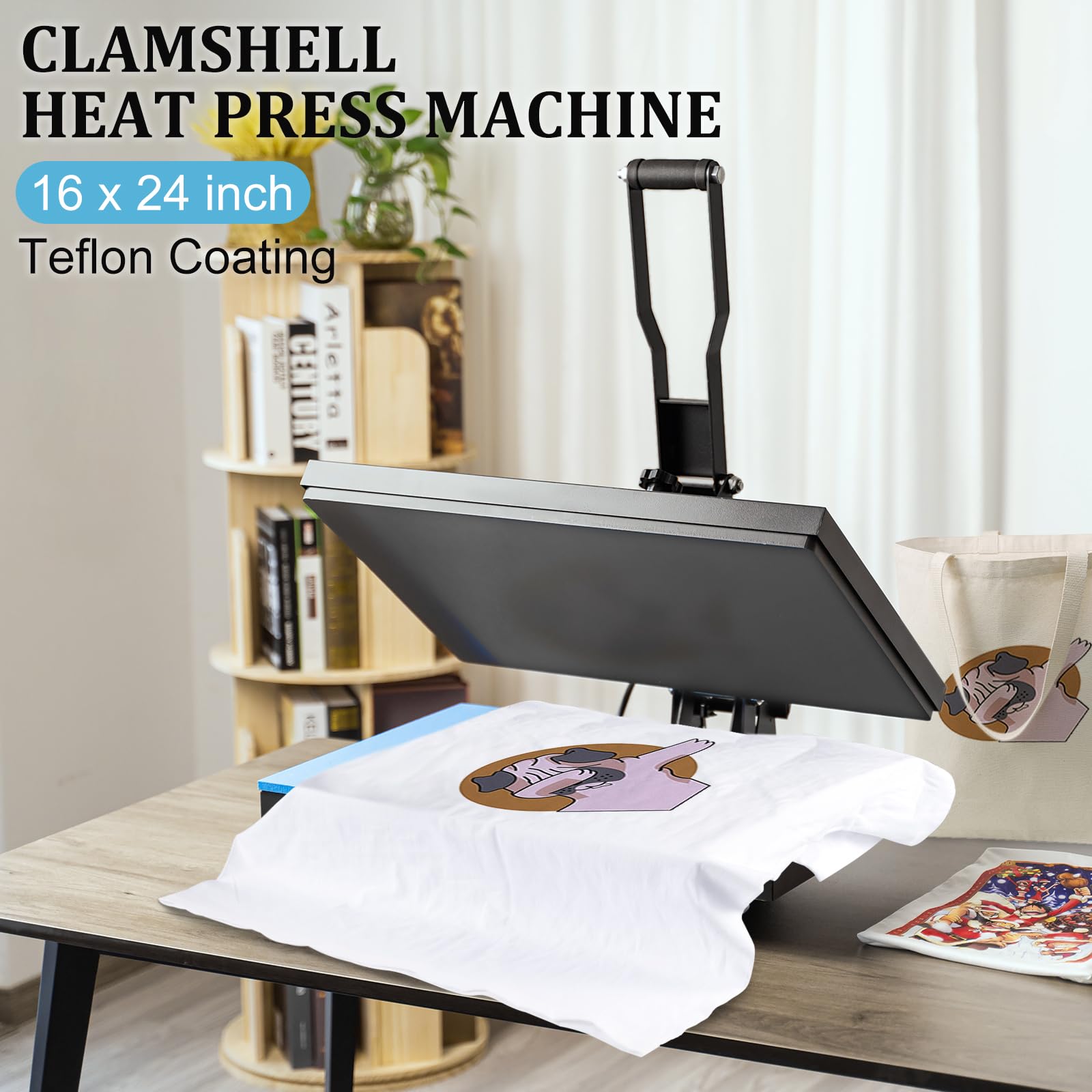 16x24 Inch Heat Press Machine 1800W - High Pressure Clamshell T-Shirt Heat Transfer Machine with Digital Control | Perfect for Custom T-Shirts, Hoodies, Mugs & DIY Crafts