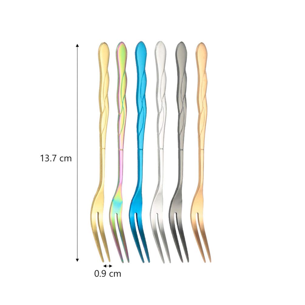 DOITOOL 10-Pack Reusable Stainless Steel Fruit Picks - Elegant Fruit Forks for Parties, Picnics, BBQ, and Dessert Platters