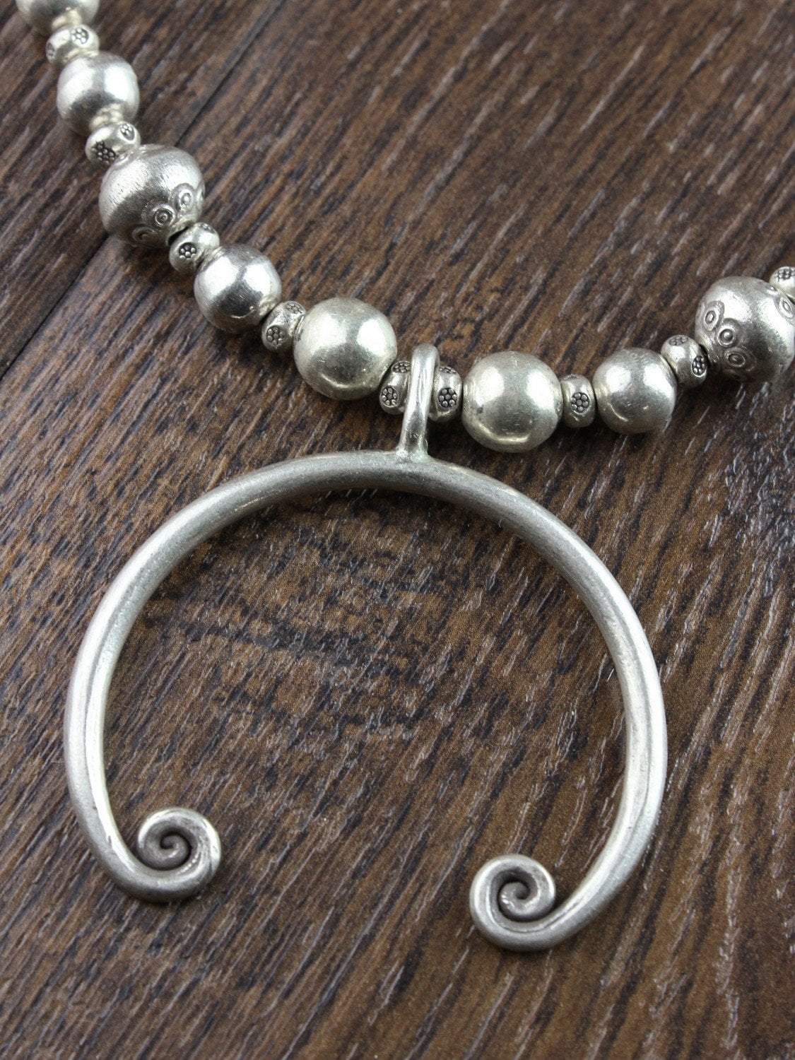 Authentic Half Moon Hill Tribe Silver Necklace – Handmade Tribal Jewelry for Women, Boho Chic Accessory | Perfect for Festivals, Weddings & Everyday Wear