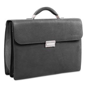 Professional Black Milestone Briefcase for Laptops - Stylish Business Office & Travel Laptop Bag for Men & Women