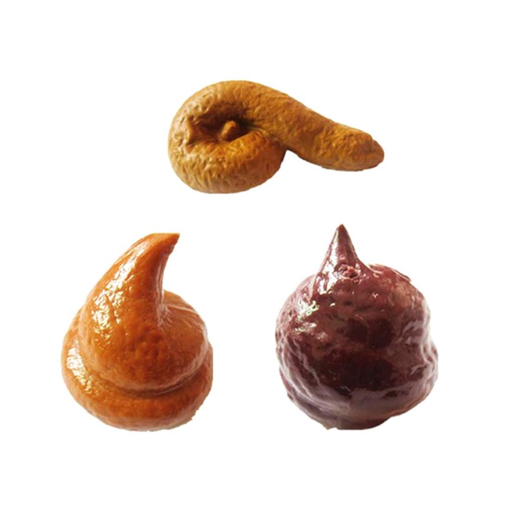 STOBOK 3-Piece Fake Poop Prank Set - Realistic Looking Turd Joke Toys for Halloween, April Fools & Party Pranks - Hilarious Novelty Gag Gift for Friends & Family