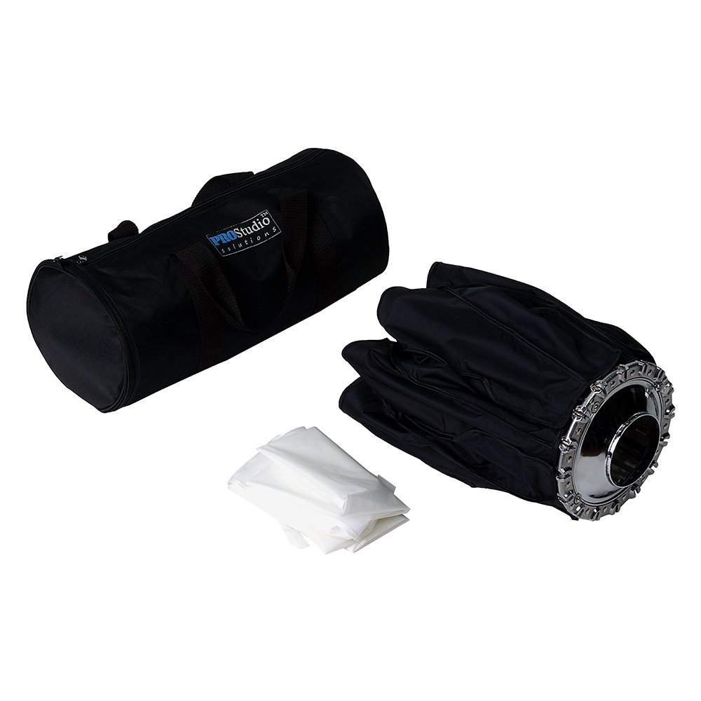 Pro Studio Solutions EZ-Pro 24in (50cm) Beauty Dish & Softbox Combo with MultiblitzP Speedring - Collapsible Soft Beauty Dish for Strobe, Flash & Monolights - Perfect for Portrait, Fashion & Beauty Photography