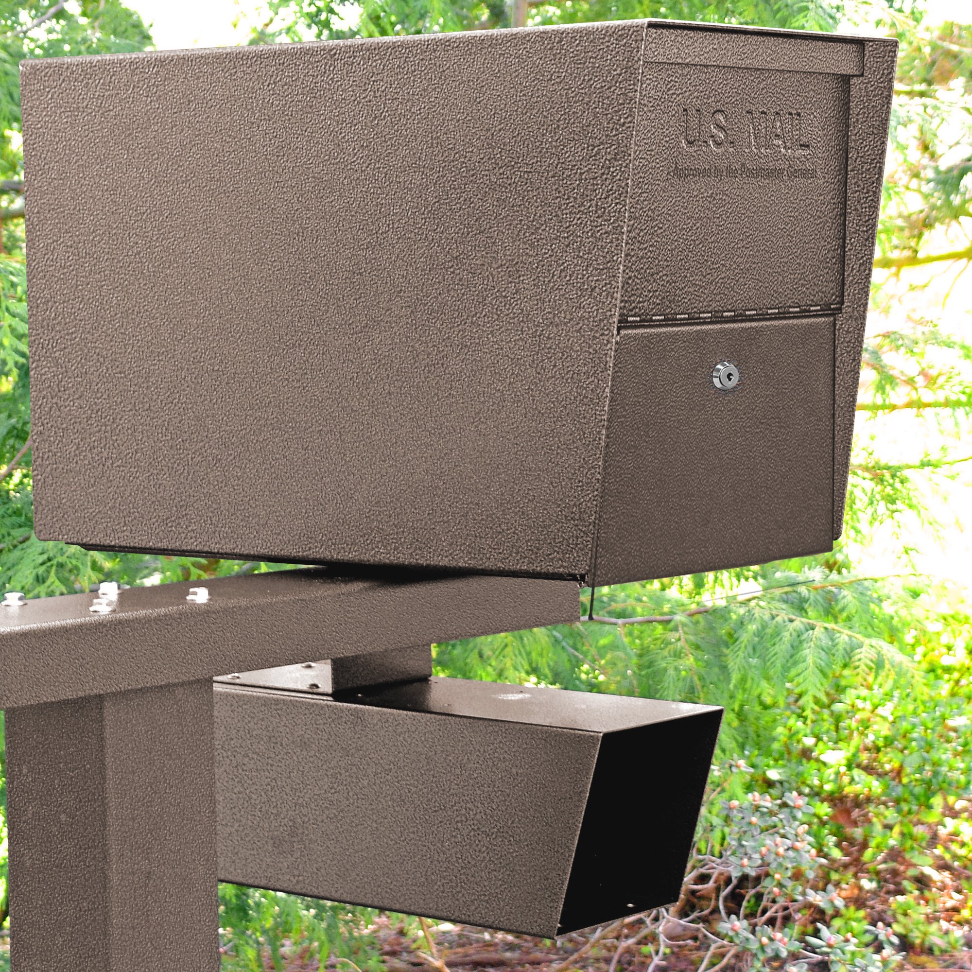 Mail Boss 7114 Medium Bronze Newspaper & Mail Holder - Durable Outdoor Mailbox Organizer for Newspapers, Letters, and Packages - Perfect for Porch, Garden, and Home Entryway