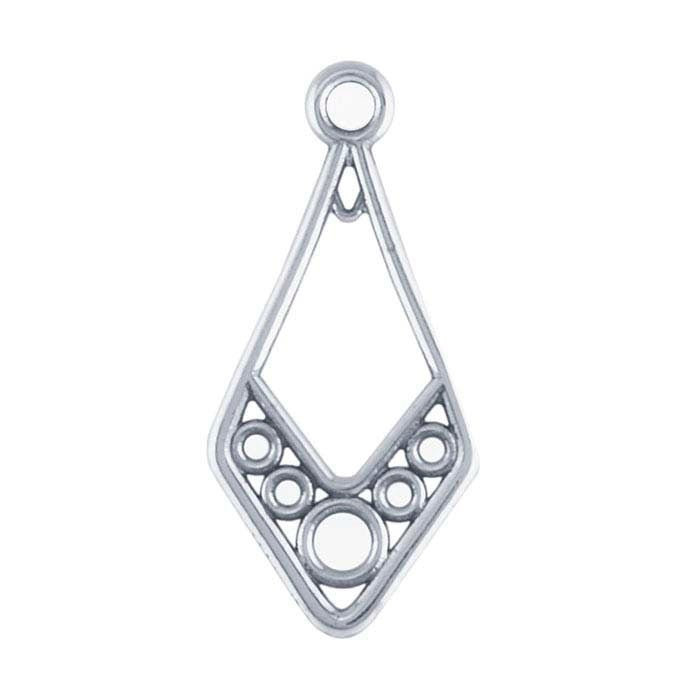 Premium Sterling Silver Filigree Circle Components for Jewelry Making - DIY Craft Supplies, Custom Design, Set of 4 - Perfect for Necklaces, Earrings & Bracelets