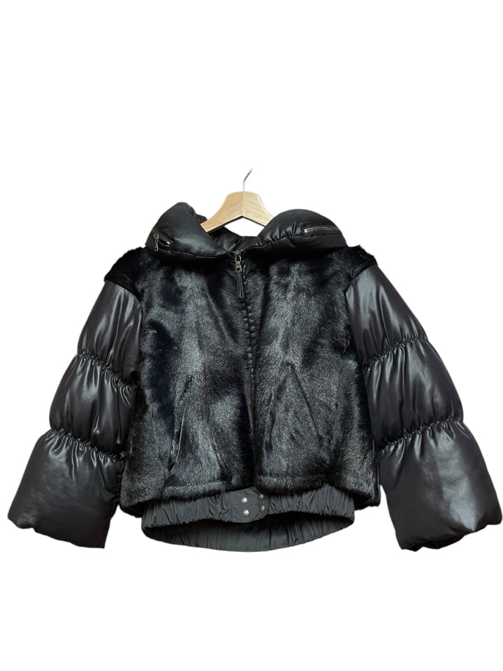 Prada Women's XS Goat Fur Bomber Jacket - Luxury Winter Coat for Fashionable Outfits & Cold Weather Protection