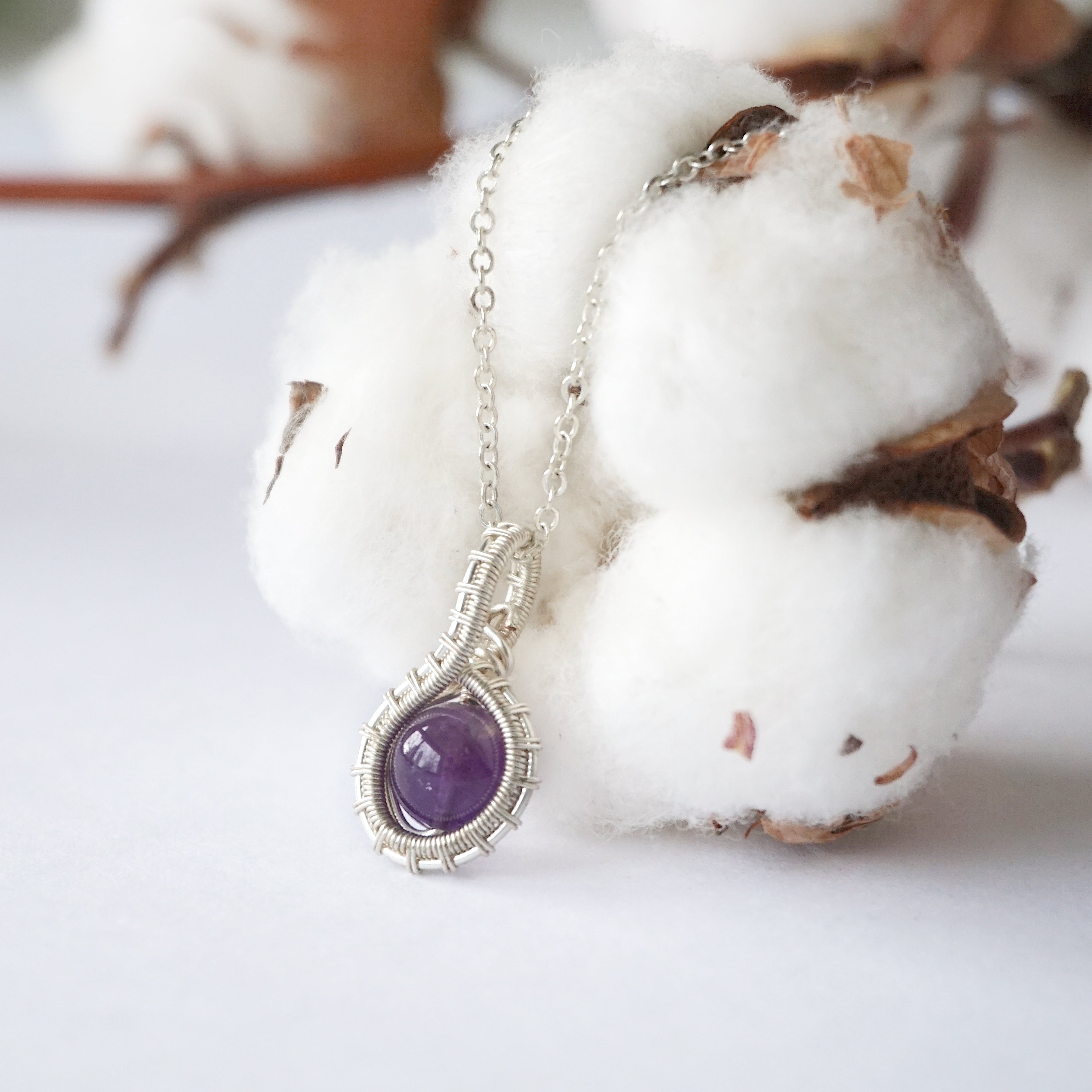 925 Sterling Silver Plated Amethyst Charm Necklace for Women - Elegant Purple Gemstone Jewelry Gift for Birthday, Anniversary & Special Occasions