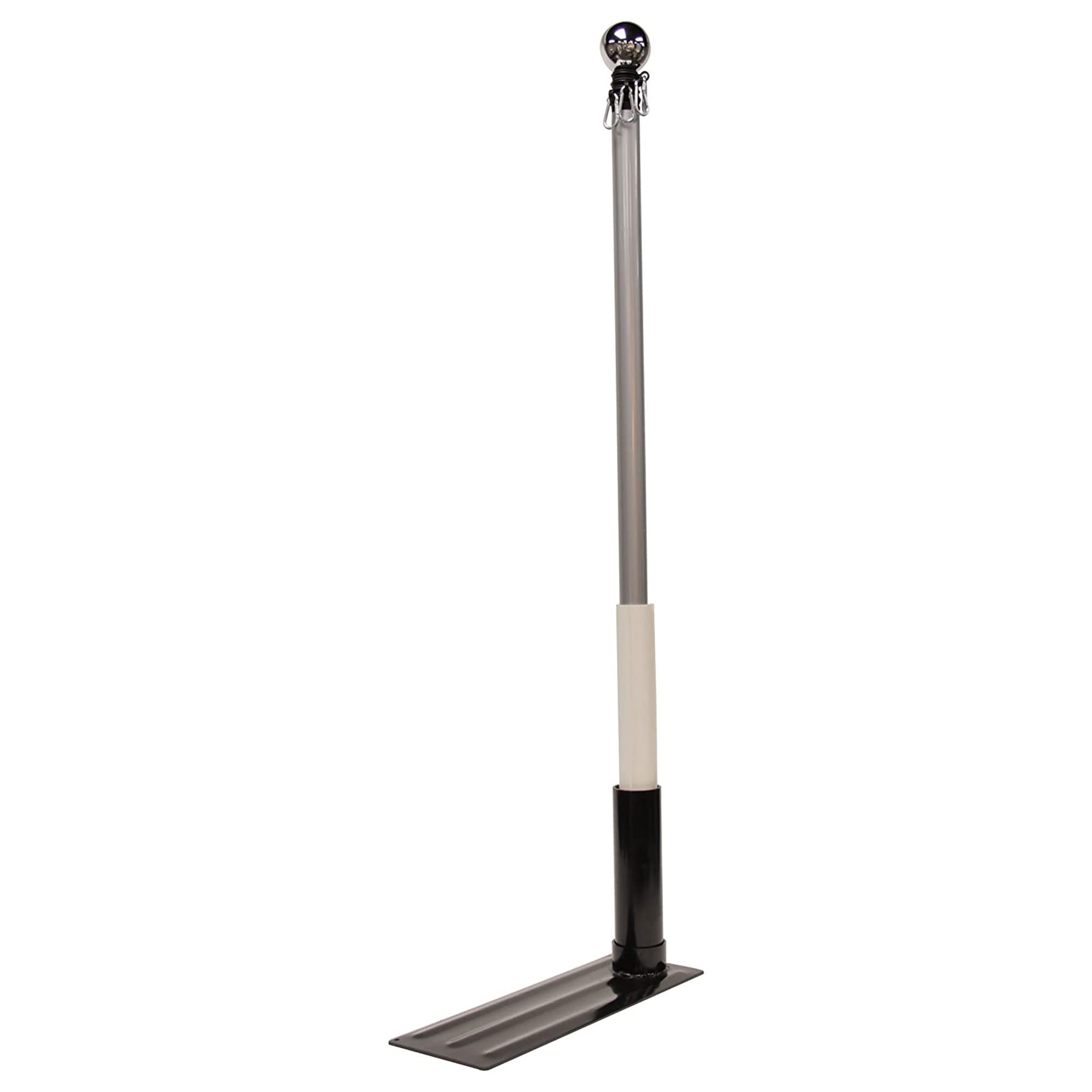 16' Portable Telescoping Fiberglass Flagpole with Tire Anchor - Heavy Duty Residential Flag Mount Kit Includes US Flag (51606) | Perfect for Front Yard, Backyard, RV & Boat Display