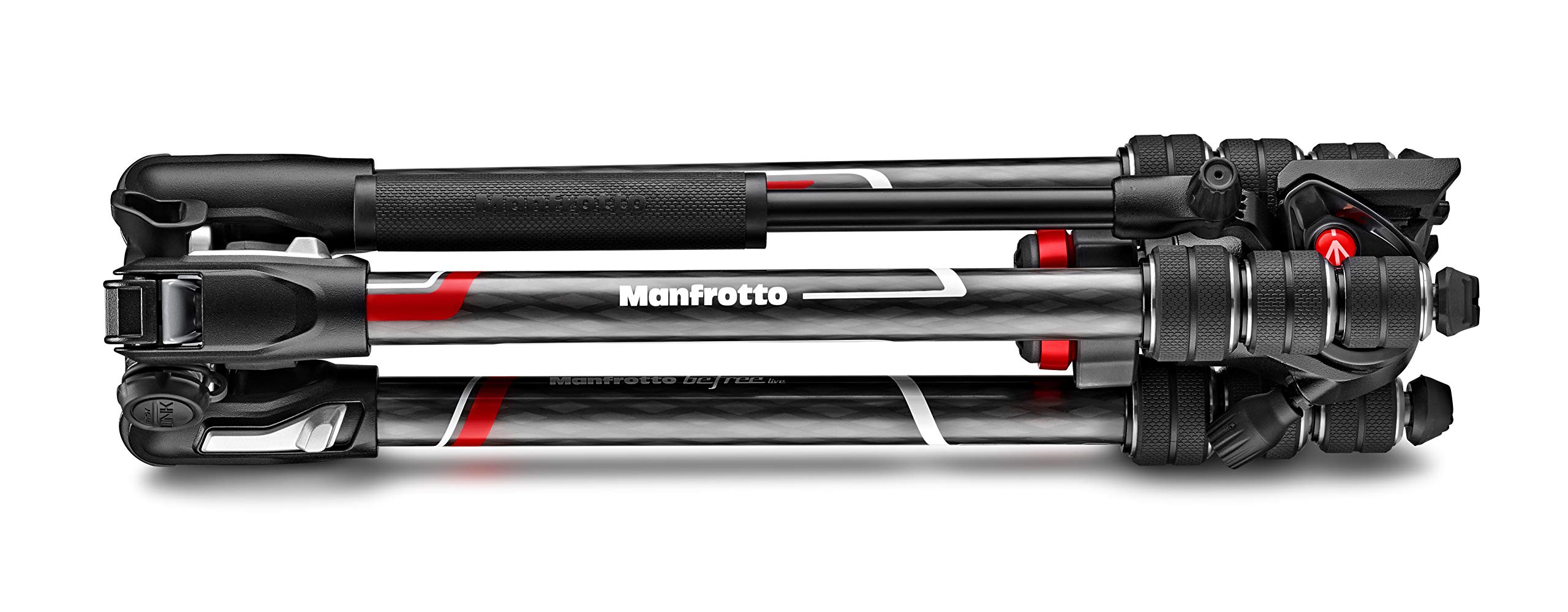 Manfrotto Befree Live 4-Section Carbon Fiber Video Tripod with Fluid Head - Lightweight Travel Tripod for DSLR Cameras, Mirrorless Cameras & Video Shooting - Perfect for Vlogging, Live Streaming & Outdoor Photography (Black/Silver)