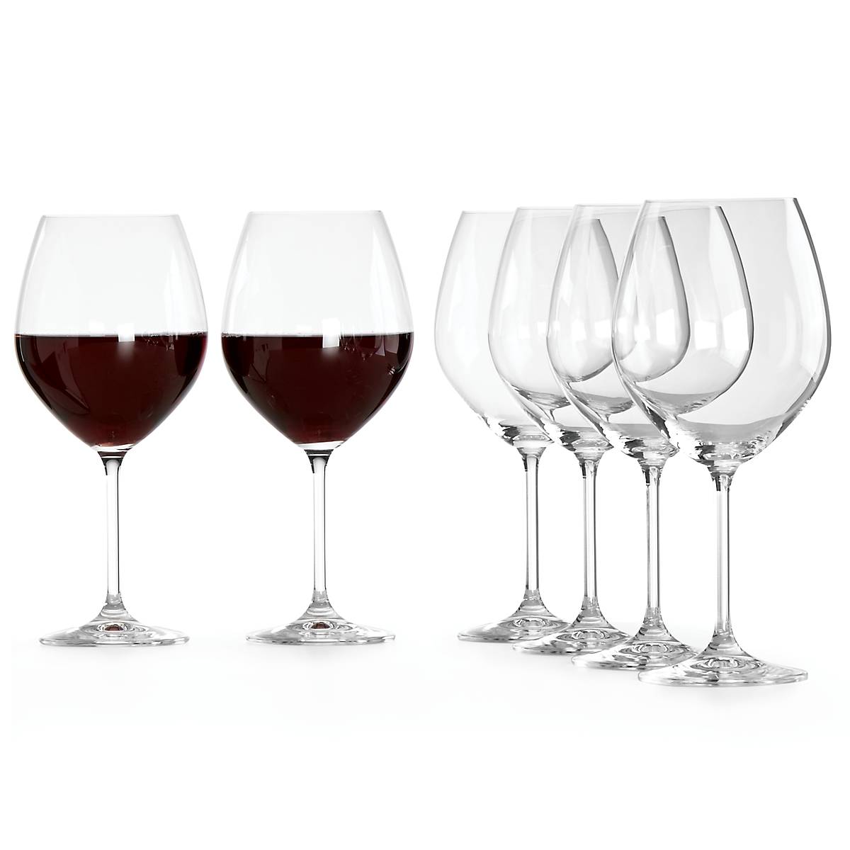 Premium Tuscany Classics Red Wine Glasses Set of 6 - Elegant Crystal Stemware for Cabernet, Merlot & Pinot Noir - Perfect for Dinner Parties, Wine Tasting & Romantic Evenings