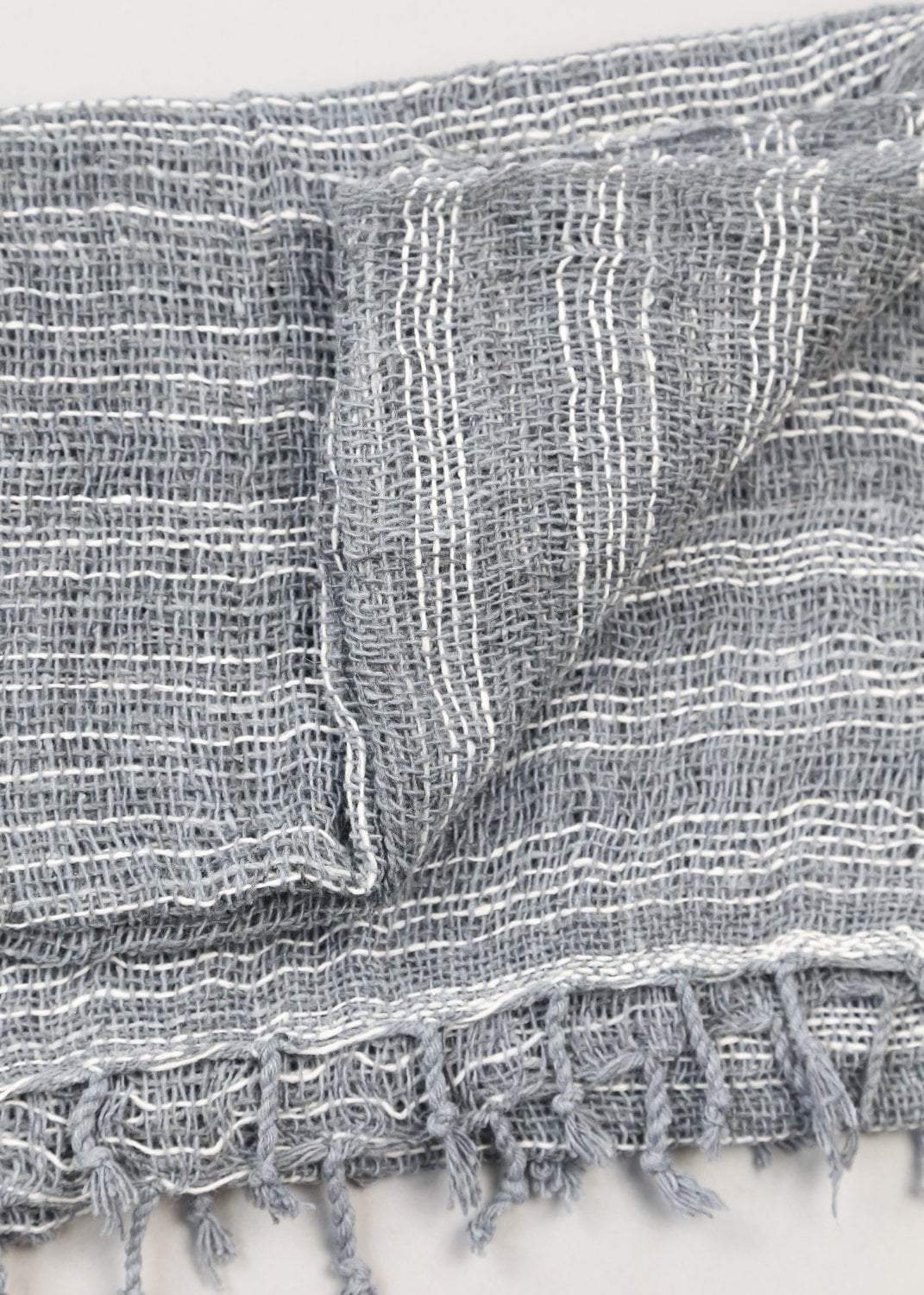 Soft Gray Striped Cotton Scarf for Women & Men - Lightweight Winter Fashion Accessory - Perfect for Cold Weather, Office, Travel & Gift Giving
