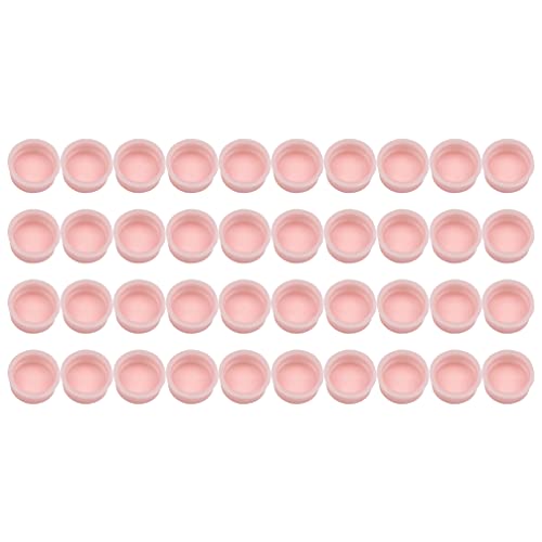 HEALLILY 100pcs Pink Lash Glue Holder - Adhesive Glue Cup & Eyelash Extension Plate for Professional Lash Artists - Tattoo Pigment Ring Cap for Eyelash Extensions & Nail Art - Perfect for Salon, Spa & Home Use