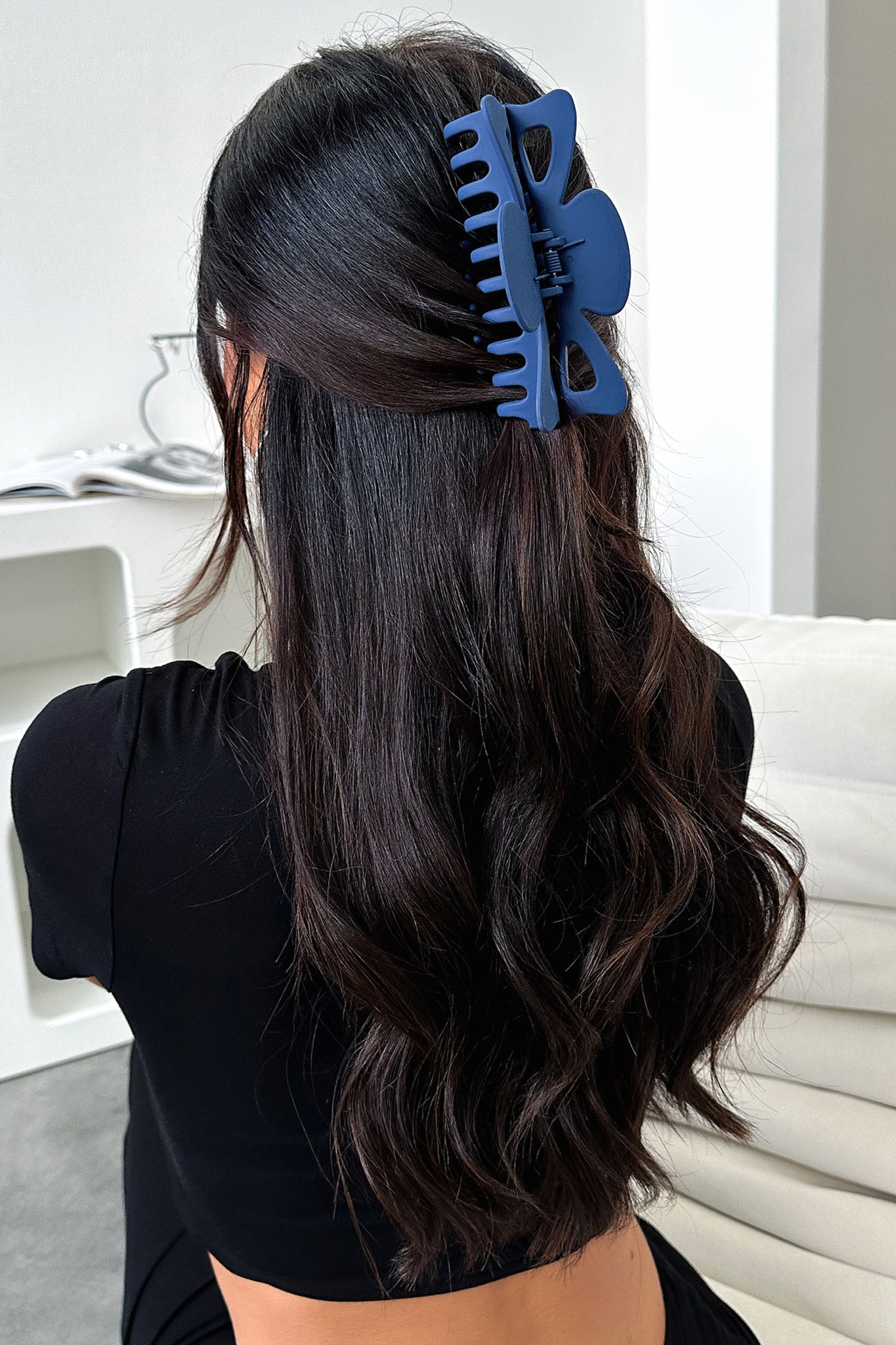 Eli Claw Hair Clip - Blue Hair Accessories for Women & Girls | Perfect for Ponytails, Buns & Updos