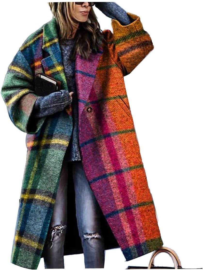XSTH Women's Pea Coat - Classic Wool Winter Coat for Ladies | Perfect for Office, Dating & Formal Occasions