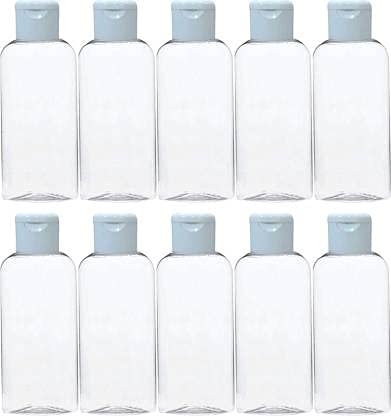 12-Pack 100ml Clear Refillable Travel Bottles - Leak Proof Squeeze Cosmetic Containers with Flip Cap for Shampoo, Lotion, Toiletries - Perfect for Air Travel, Gym, Camping & Home Organization