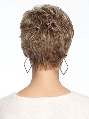 Gabor Wigs Flirt Average Cap Synthetic Wig - Dark Chocolate GL 4-8 | Short Precision Layered Cut with Small Curls | FlexLite Capless Design for Women | Includes MaxWigs Hair Loss Booklet | Perfect for Everyday Wear, Cosplay & Hair Loss Solutions