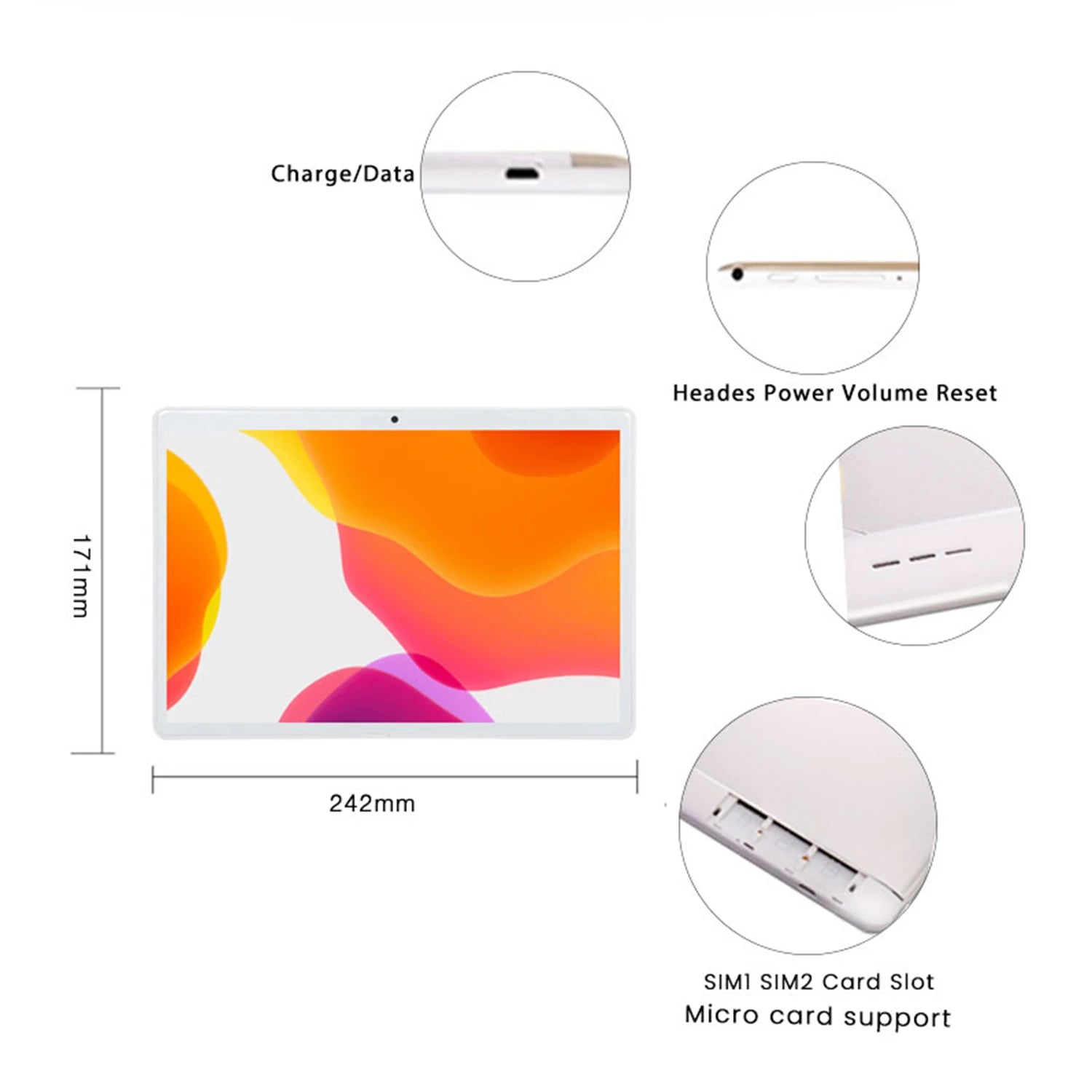 TK E10A133 Tablet - 10.1 Inch Android Tablet with Quad-Core Processor, 32GB Storage, HD Display | Perfect for Online Learning, Streaming & Portable Work