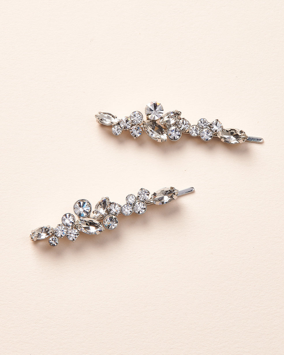 Gia Bobby Pins for Hair - 2 Pack Hair Clips, Non-Slip Hairpins for Women & Girls - Perfect for Updos, Braids, Ponytails & Everyday Hairstyles