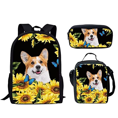 Sunflower Corgi Butterfly