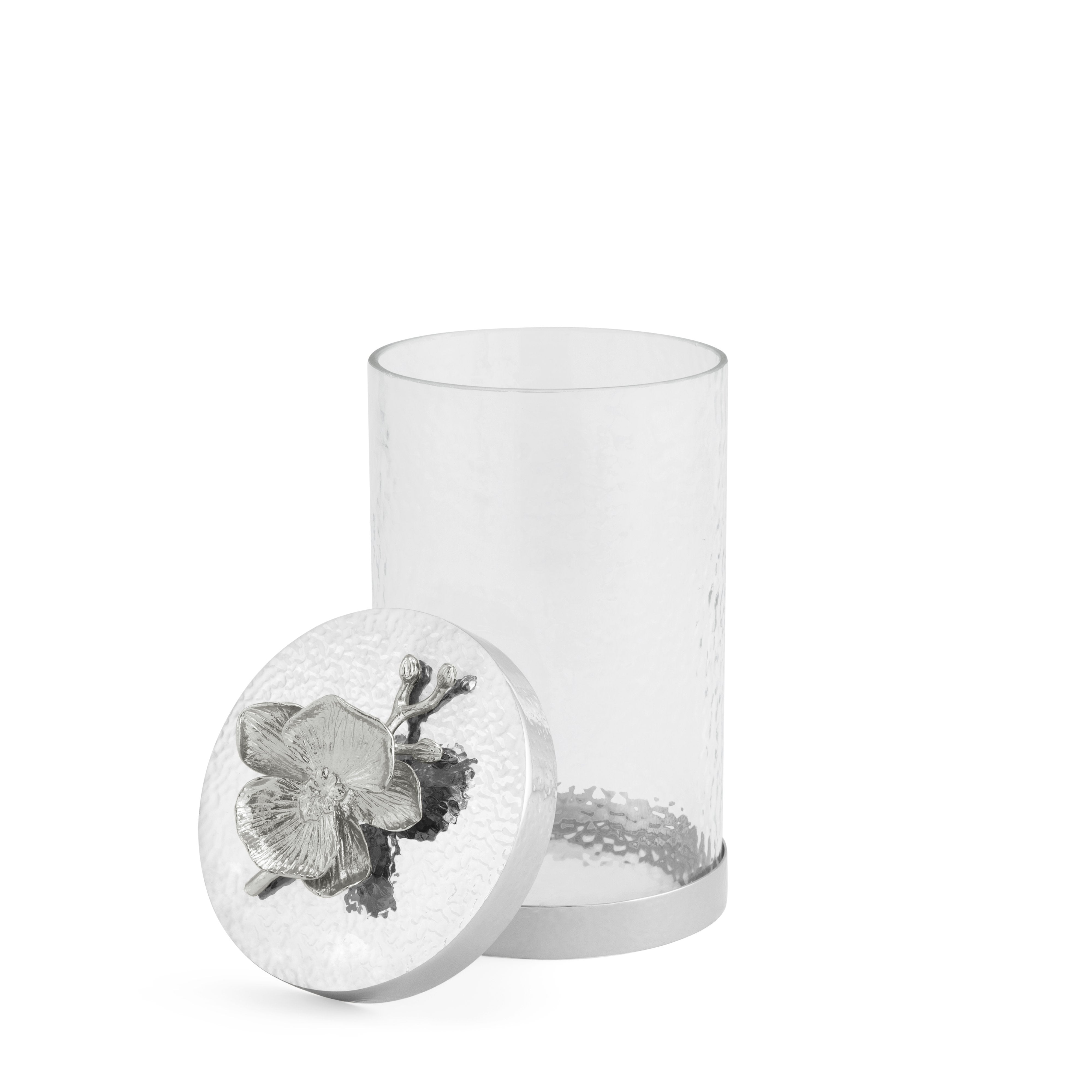 White Orchid Ceramic Canisters Set - Airtight Kitchen Storage Containers for Flour, Sugar, Coffee & Tea | Perfect for Pantry Organization & Home Decor