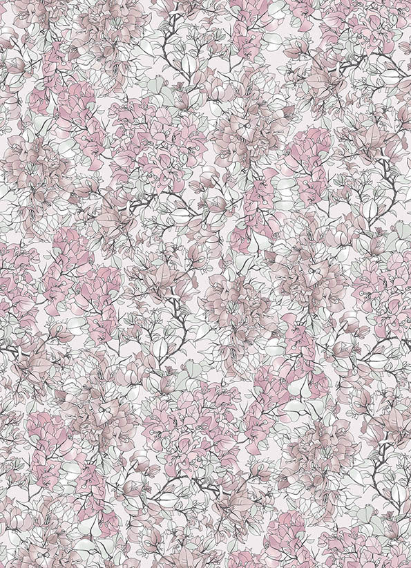 Bougainvillea Wallpaper - Tropical Floral Peel and Stick Wallpaper for Home Decor - Perfect for Living Room, Bedroom, or Nursery Accent Wall