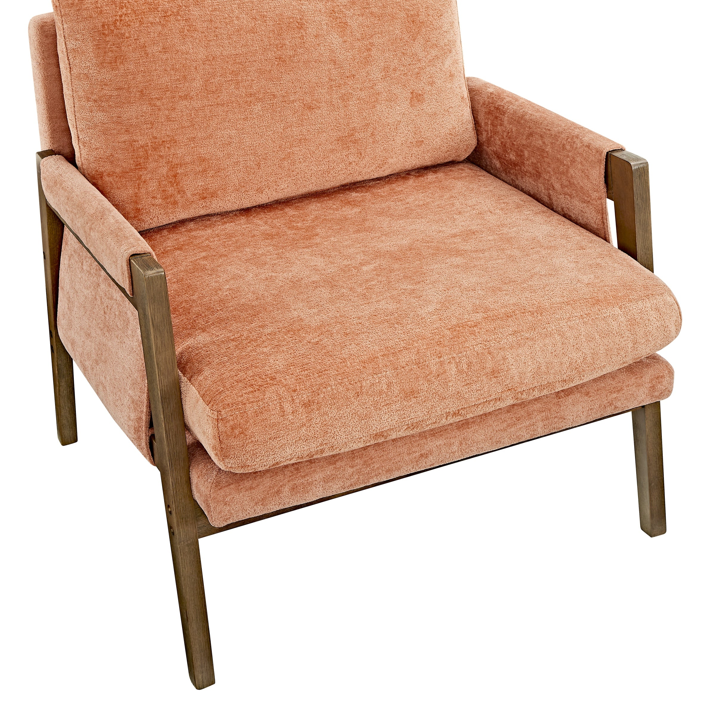 Kelly Mid Century Modern Velvet Accent Armchair - Stylish Roundhill Furniture for Living Room, Bedroom & Office - Comfortable Lounge Chair for Home Decor