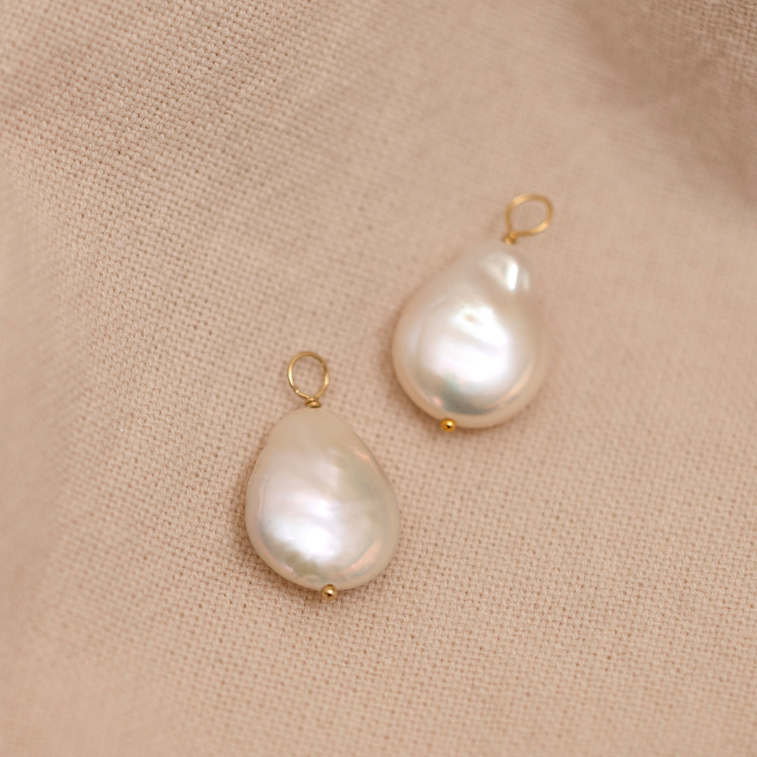 Elegant Capri Pearl Hoop Earrings Set of 2 - Perfect for Weddings, Parties & Everyday Wear