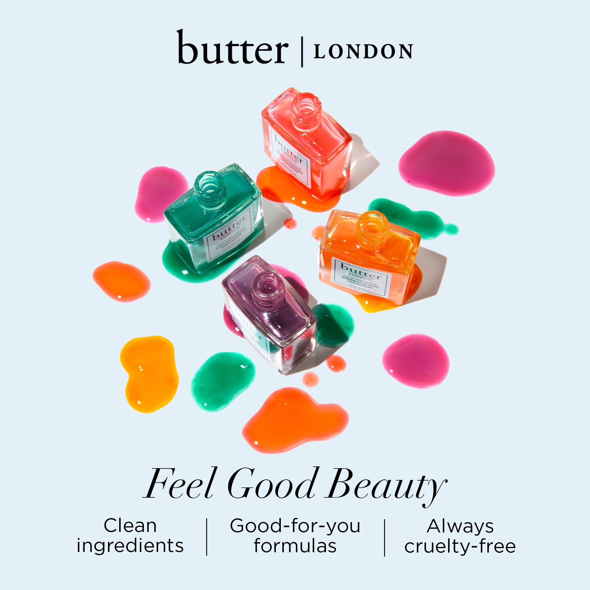 Butter London Nail Strengthener for Damaged Nails - Jelly Preserve Translucent Nail Polish to Strengthen, Nourish & Rejuvenate Nail Beds - Best Nail Care Treatment for Weak, Brittle Nails - Perfect for Salon & Home Manicures