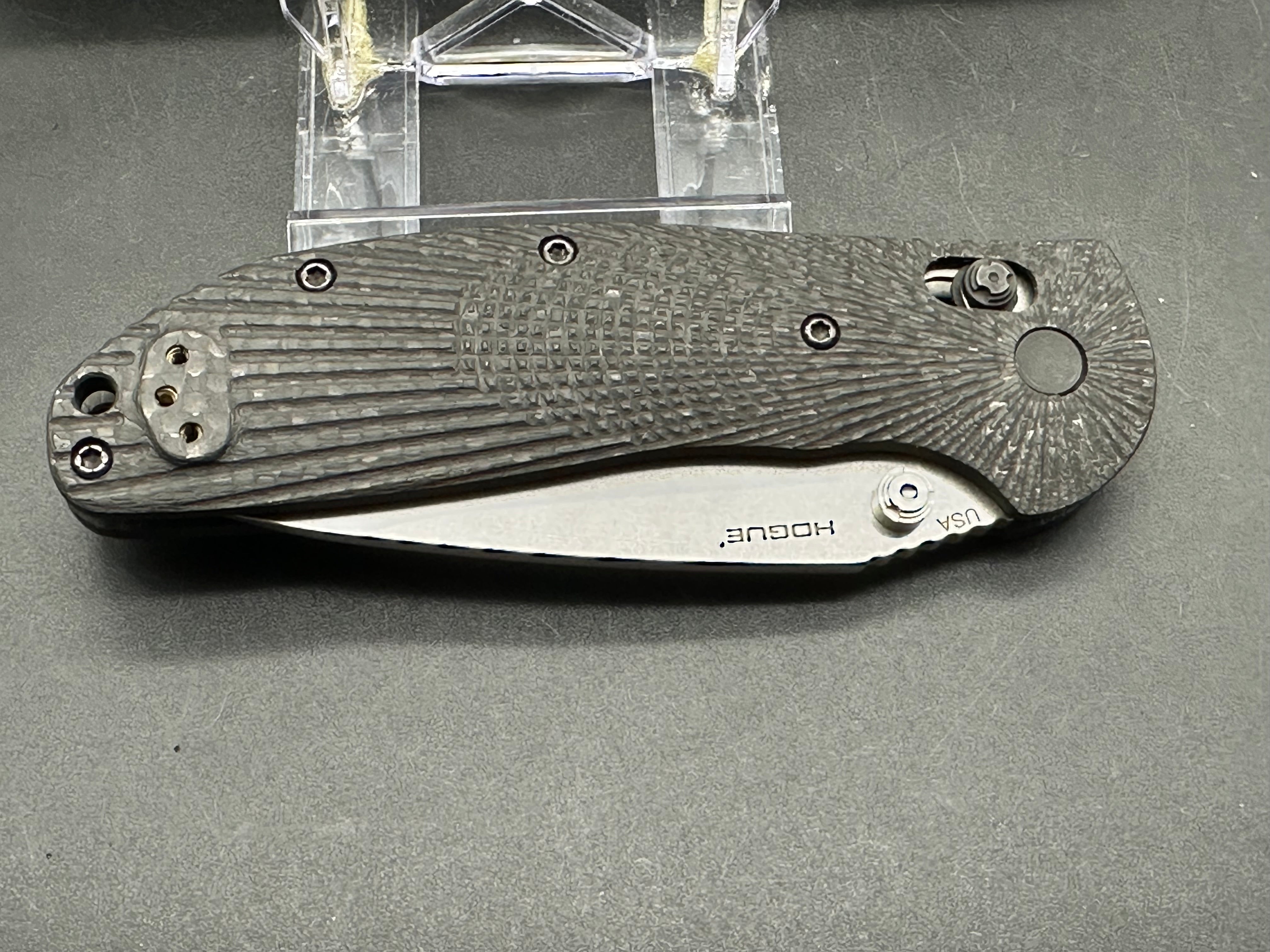 Hogue Doug Ritter RSK Full Size Folding Knife - Carbon Fiber Handle, MagnaCut Blade - Used in Great Condition | Outdoor Survival, Camping, EDC, Tactical Use