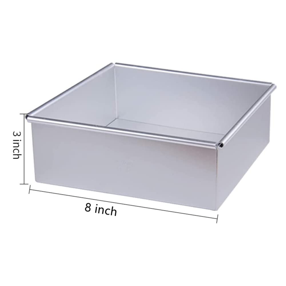 Nonstick 8x8x3 Inch Square Cake Pan with Removable Bottom - Perfect for Baking Cheesecake, Brownies & Sheet Cakes | Oven Safe Baking Pan for Home Bakers & Professional Chefs
