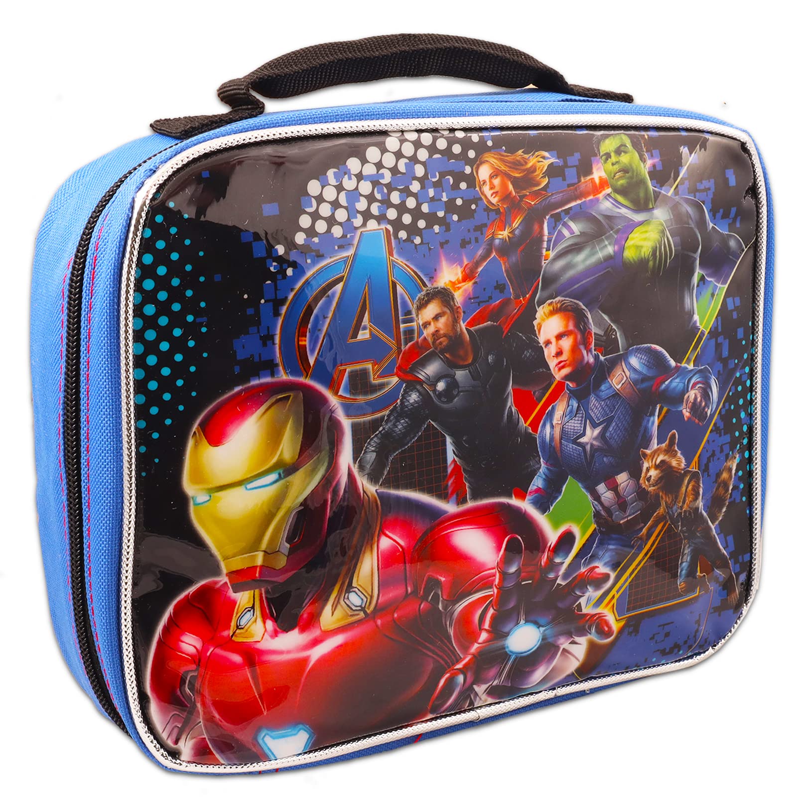 **Avengers Insulated Lunch Box Set for Kids - Includes Water Bottle, Stickers & Door Hanger | Superhero Themed School Lunch Bag for Boys - Perfect for Beach, Picnics & Outdoor Adventures**