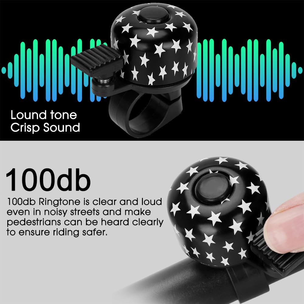 **Loud 120dB Kids Bike Bell - Classic Mini Bicycle Bell for Boys, Girls & Adults | Durable & Clear Sound for MTB, BMX, City Bikes & Scooters | Perfect Bike Accessory for Safety & Fun Riding**