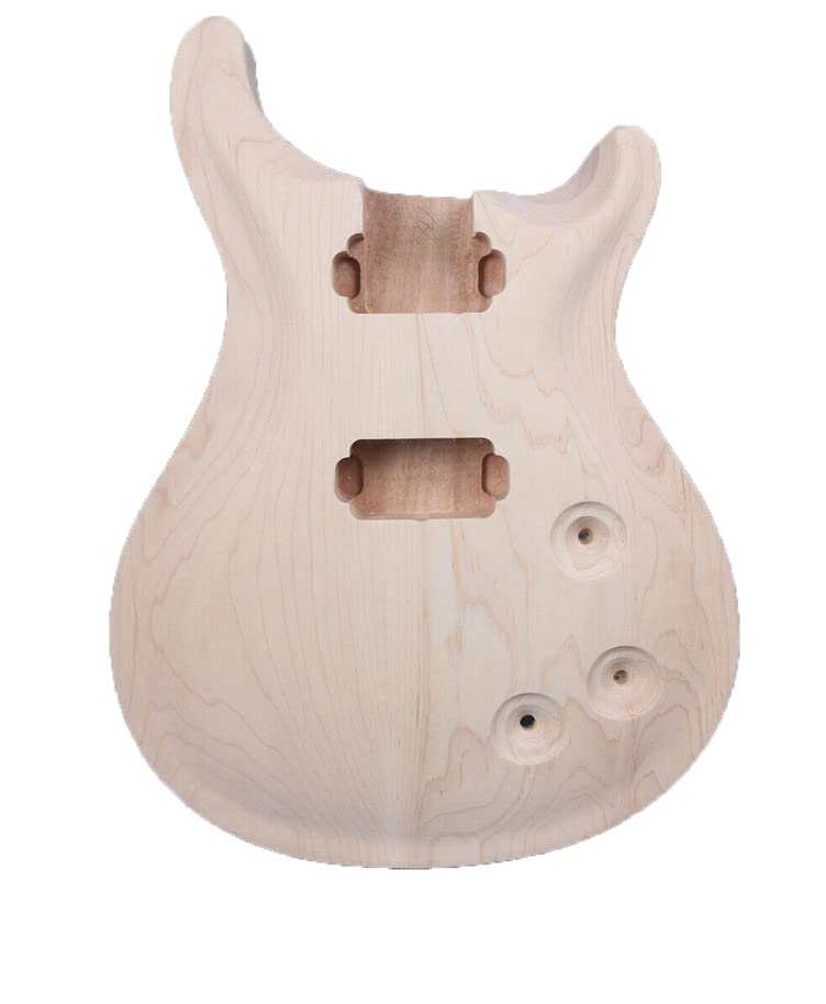 Maple Mahogany Solid Wood Electric Guitar Body Blank - Unfinished Replacement Part for DIY Guitar Building & Repair | Perfect for Custom Guitar Projects, Luthier Work & Instrument Upgrades