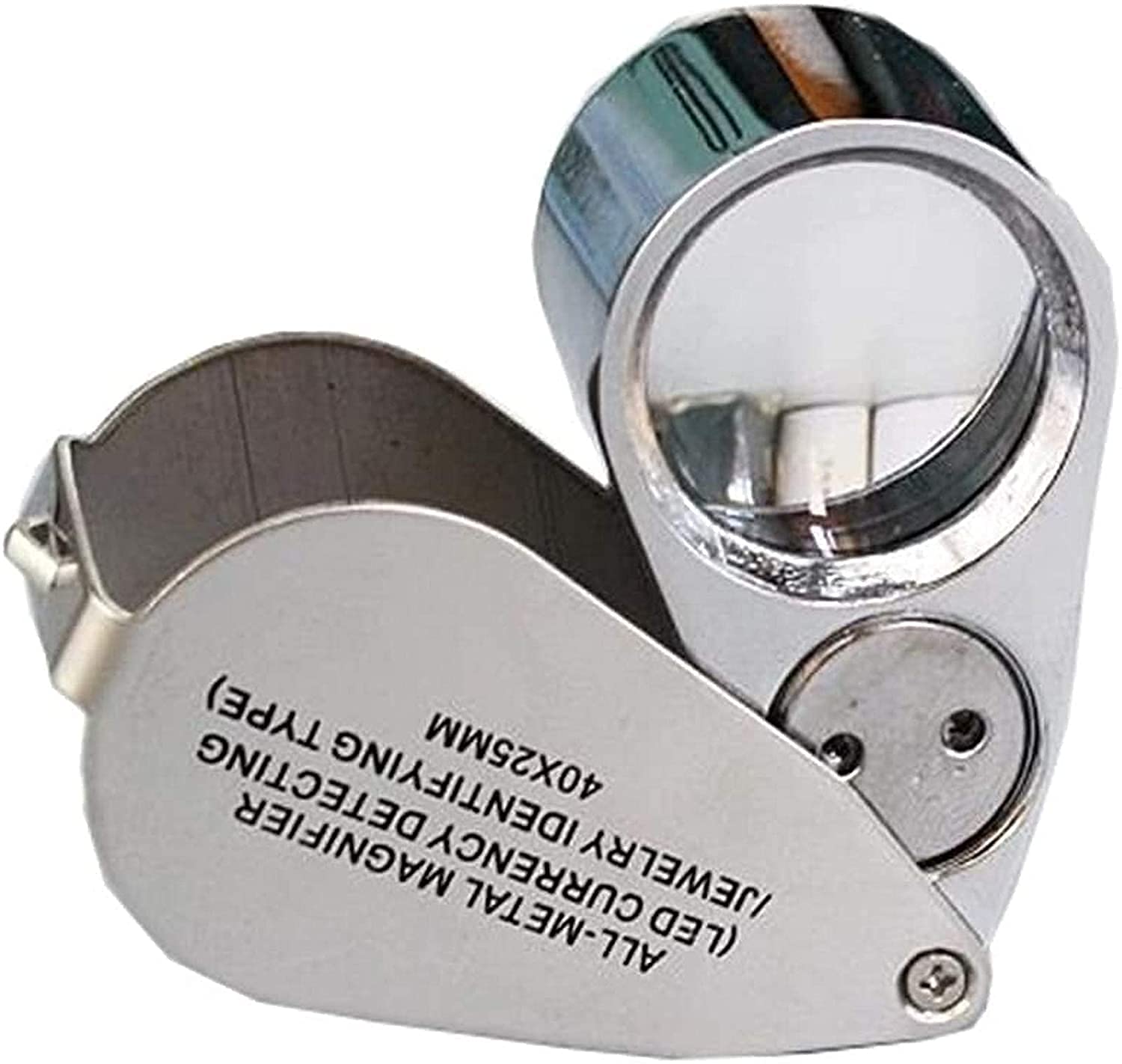 40X Magnifying Glass with LED Light - Portable, Foldable, HD Mini Magnifier for Reading, Jewelry, Stamps, Coins & Crafts - Perfect for Seniors, Hobbyists & Professionals