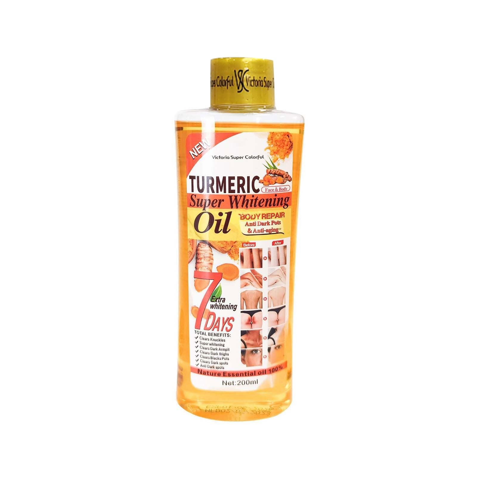 Turmeric Oil for Face & Body - Whitening, Anti-Aging, Wrinkle Reduction & Dark Spot Corrector | Natural Skin Lightening Moisturizer | Essential Oil for Glowing Skin | Perfect for Daily Skincare Routine & Nighttime Treatment (1pc)
