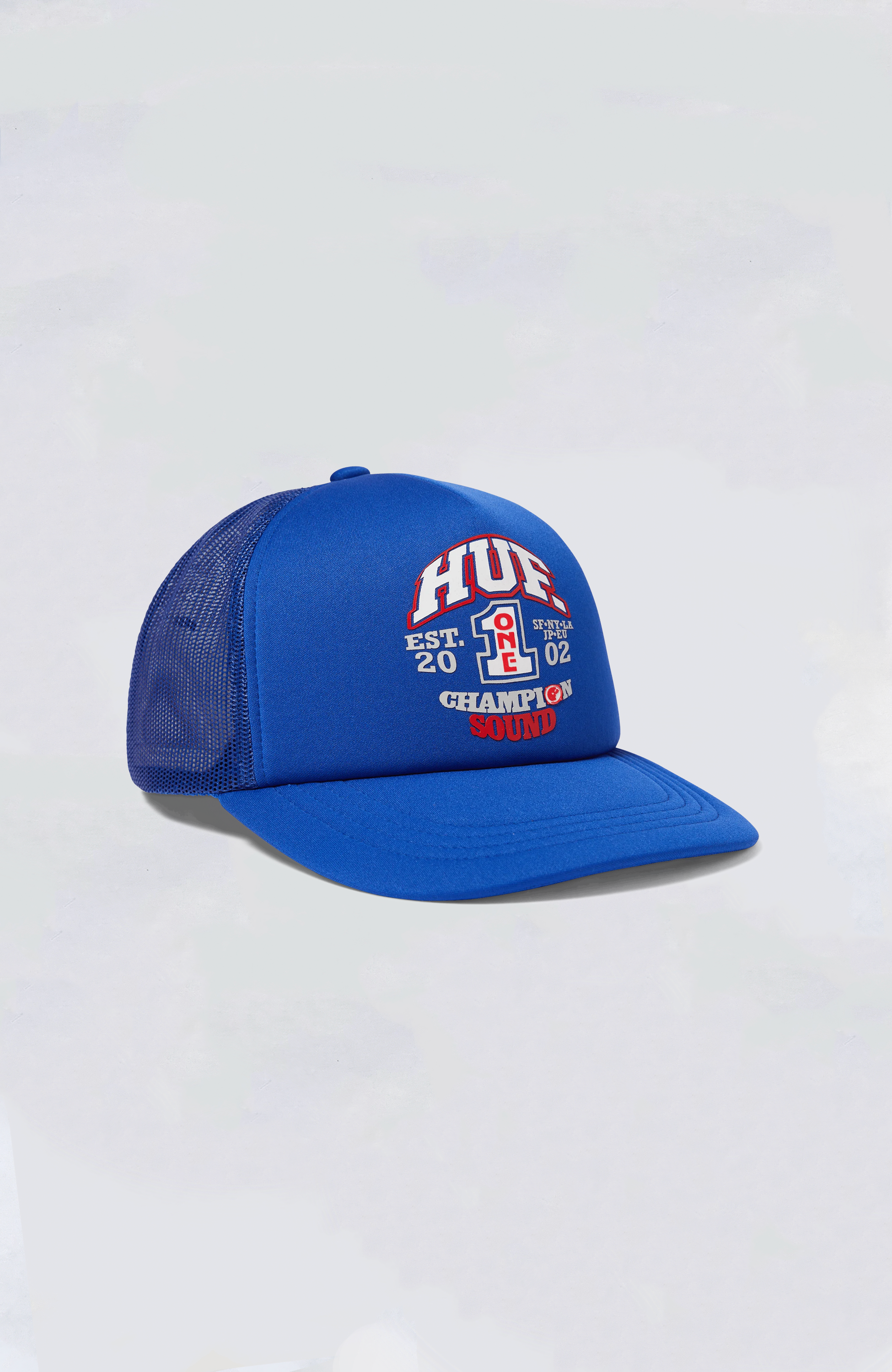 HUF Champion Sound Trucker Hat - Vintage Style Snapback Cap for Men & Women - Perfect for Streetwear, Skateboarding & Hip Hop Fashion