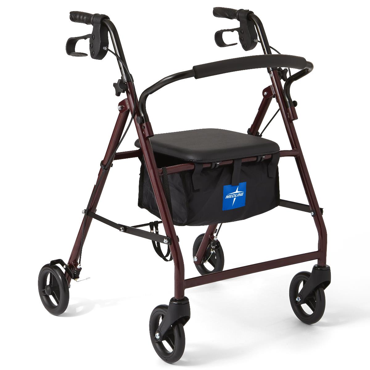 Premium Rollator Walker for Seniors and Adults - Lightweight, Foldable Mobility Aid with Seat and Backrest - Ideal for Indoor and Outdoor Use, Shopping, Travel, and Recovery