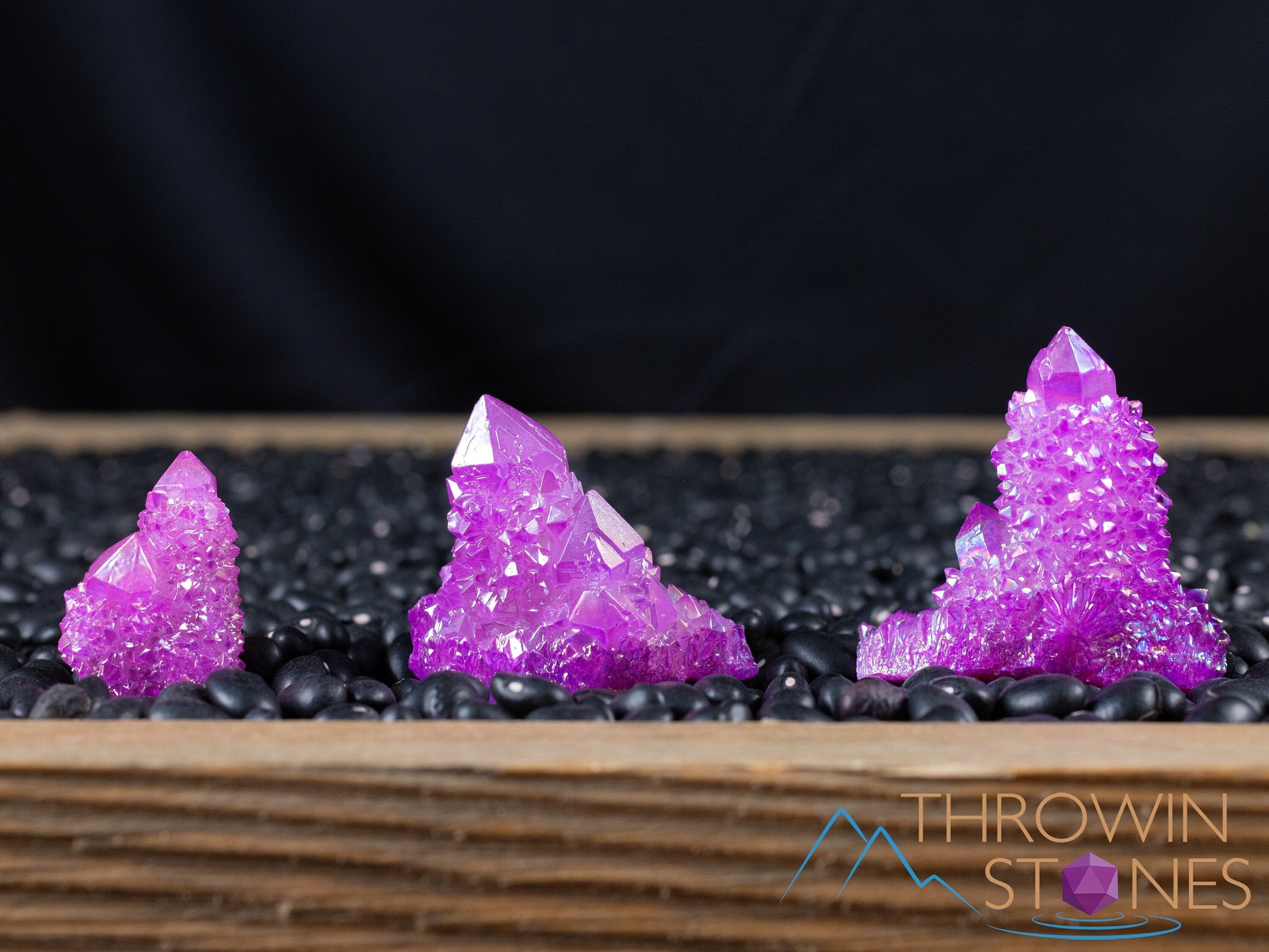 Natural Pink Ruby Aura Quartz Crystal Cluster - Rainbow Spirit Quartz for Healing & Meditation | Home Decor, Office Feng Shui, Gift for Crystal Lovers (E2141)