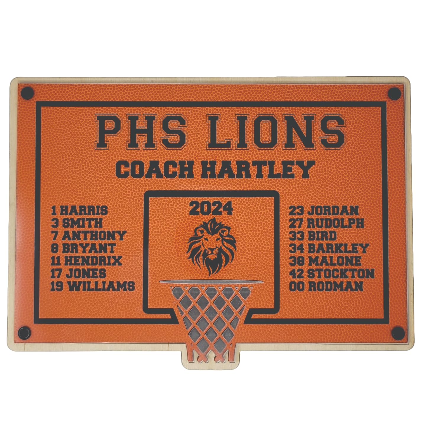 Personalized Basketball Coach Plaque - Custom Engraved Wooden Award for Basketball Coaches, End of Season Thank You Gift, Retirement Present - Perfect for Team Banquets, Office Decor & Sports Memorabilia Collection