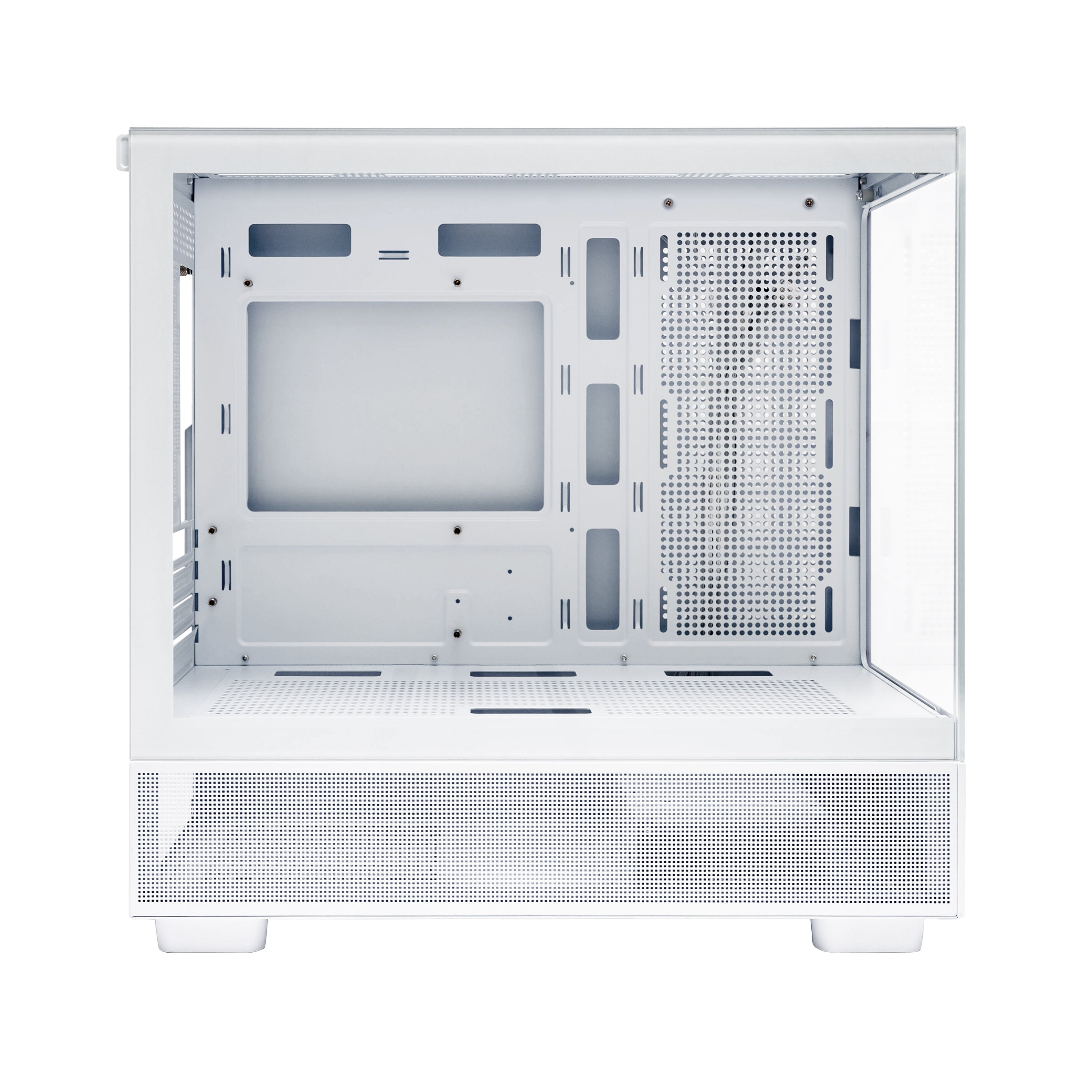 1st Player Mi5 M ATX ITX PC Gaming Case - Compact White Computer Case for High-Performance Gaming & Home Office Builds - Perfect for Small Spaces & RGB Lighting Setups