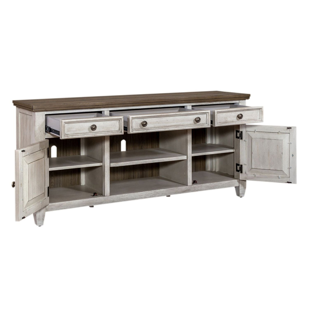 66 Inch Heartland Tile TV Stand - Modern Entertainment Center for Living Room, Bedroom & Home Theater