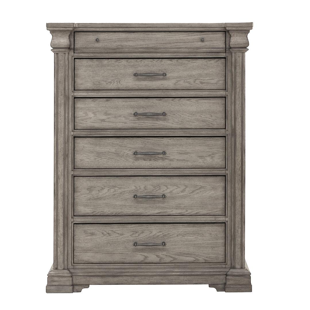 Madison Ridge 6-Drawer Chest Dresser in Taupe - Stylish and Spacious Storage for Bedroom, Living Room, or Office Organization